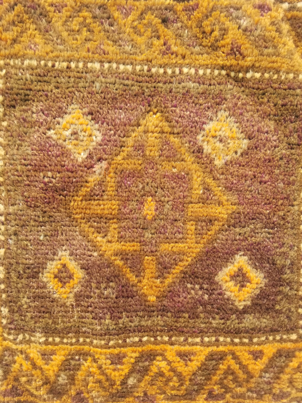 Distressed Antique Traditional Handmade Afghan Wool Multicolor Saddle Bag 55x51c