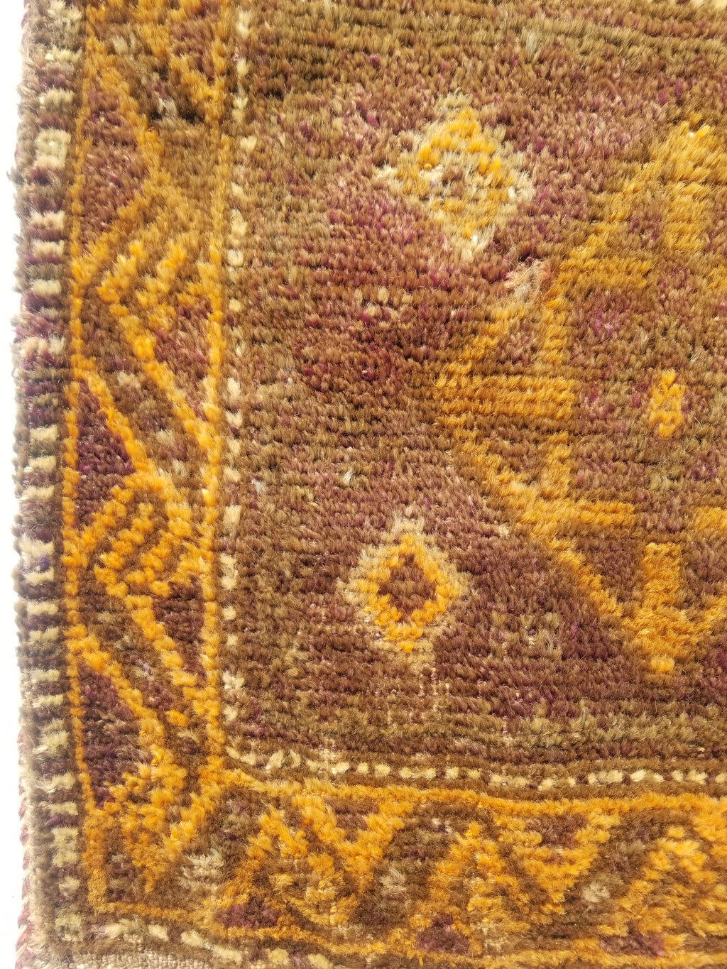 Distressed Antique Traditional Handmade Afghan Wool Multicolor Saddle Bag 55x51c