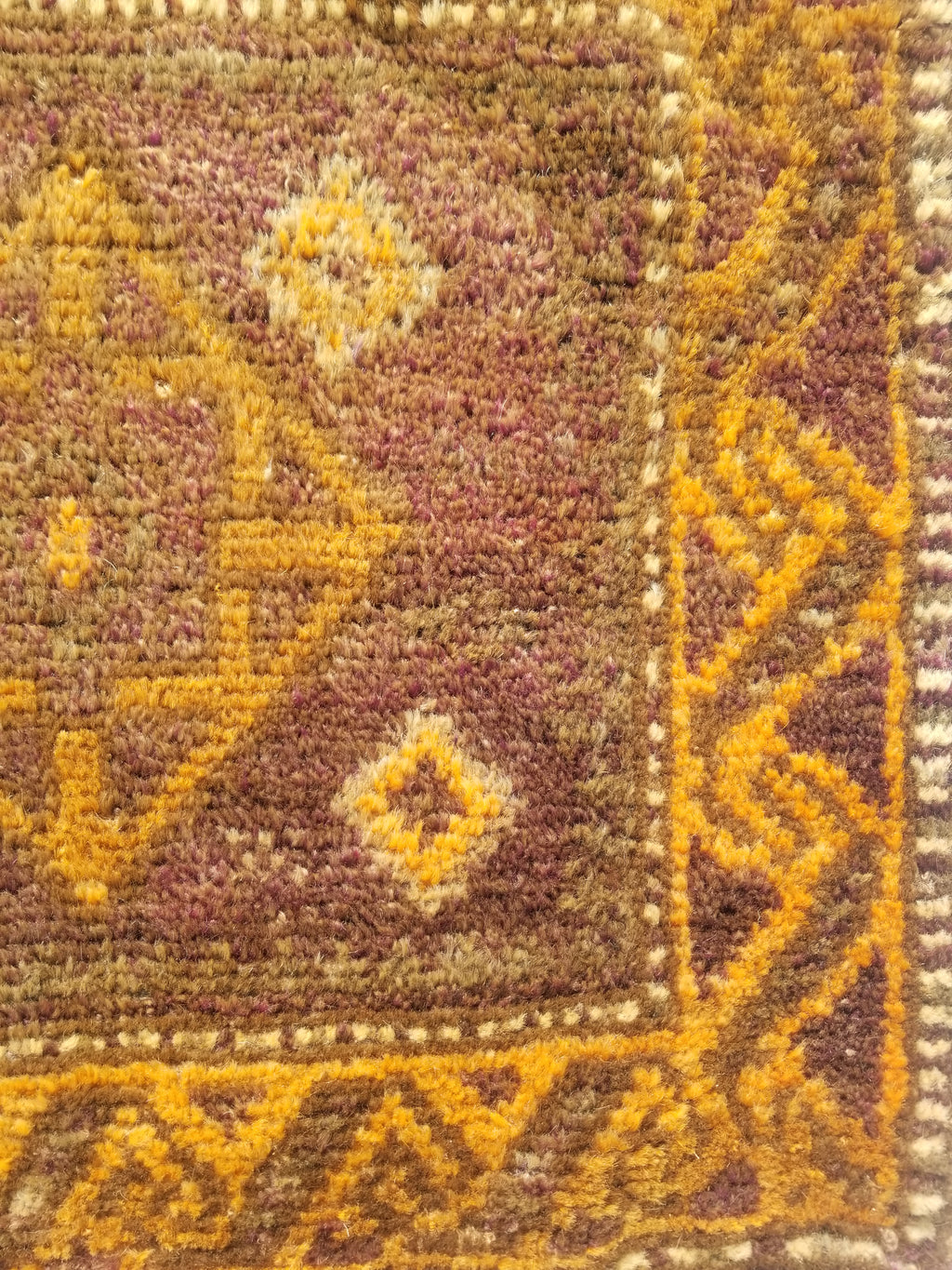 Distressed Antique Traditional Handmade Afghan Wool Multicolor Saddle Bag 55x51c