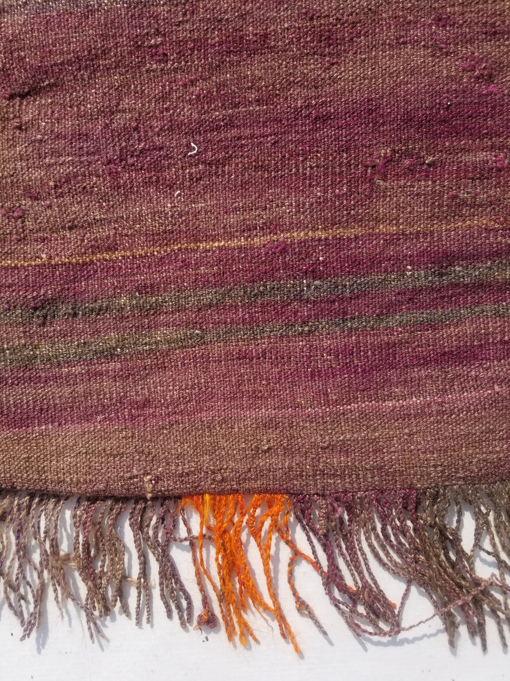 Distressed Antique Traditional Handmade Afghan Wool Multicolor Saddle Bag 55x51c