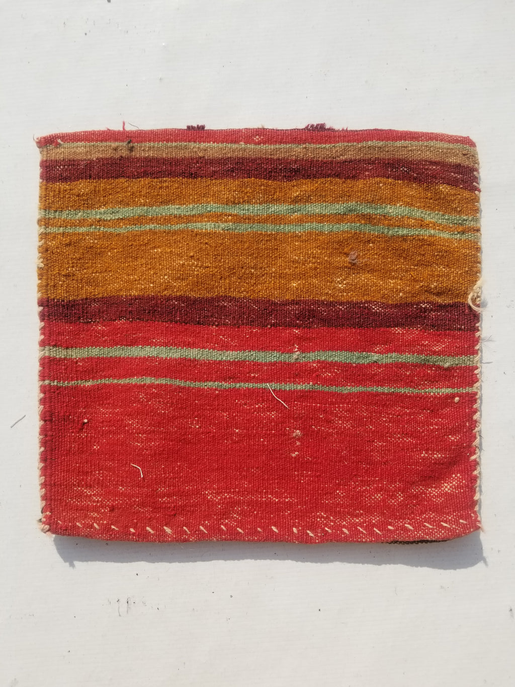 Antique Traditional Handmade Kurdish Wool Multicolor Bag Face 38x34cm