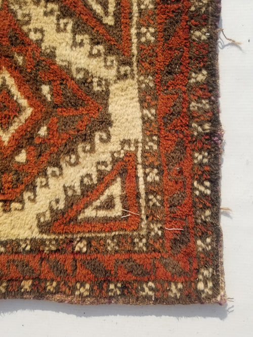 Antique Traditional Handmade Afghan Wool Multicolor Bag Face 50x50cm