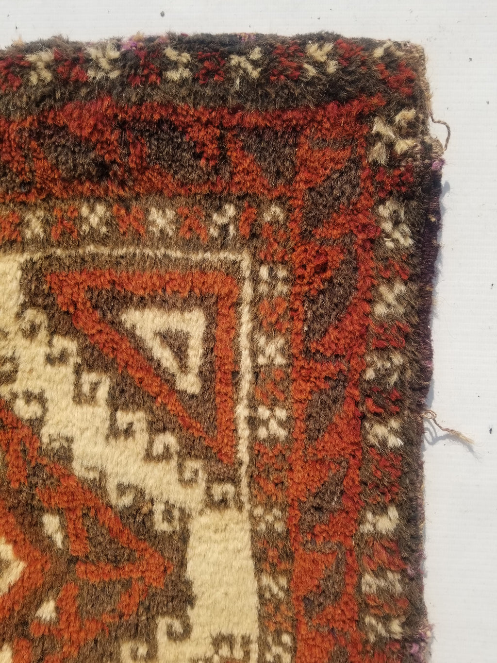 Antique Traditional Handmade Afghan Wool Multicolor Bag Face 50x50cm