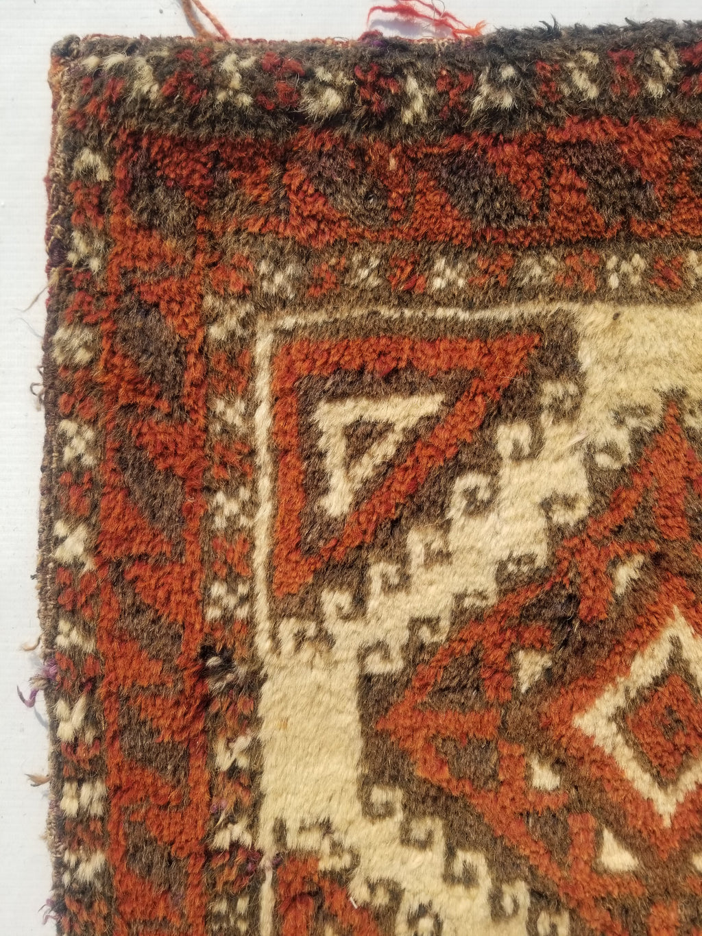 Antique Traditional Handmade Afghan Wool Multicolor Bag Face 50x50cm