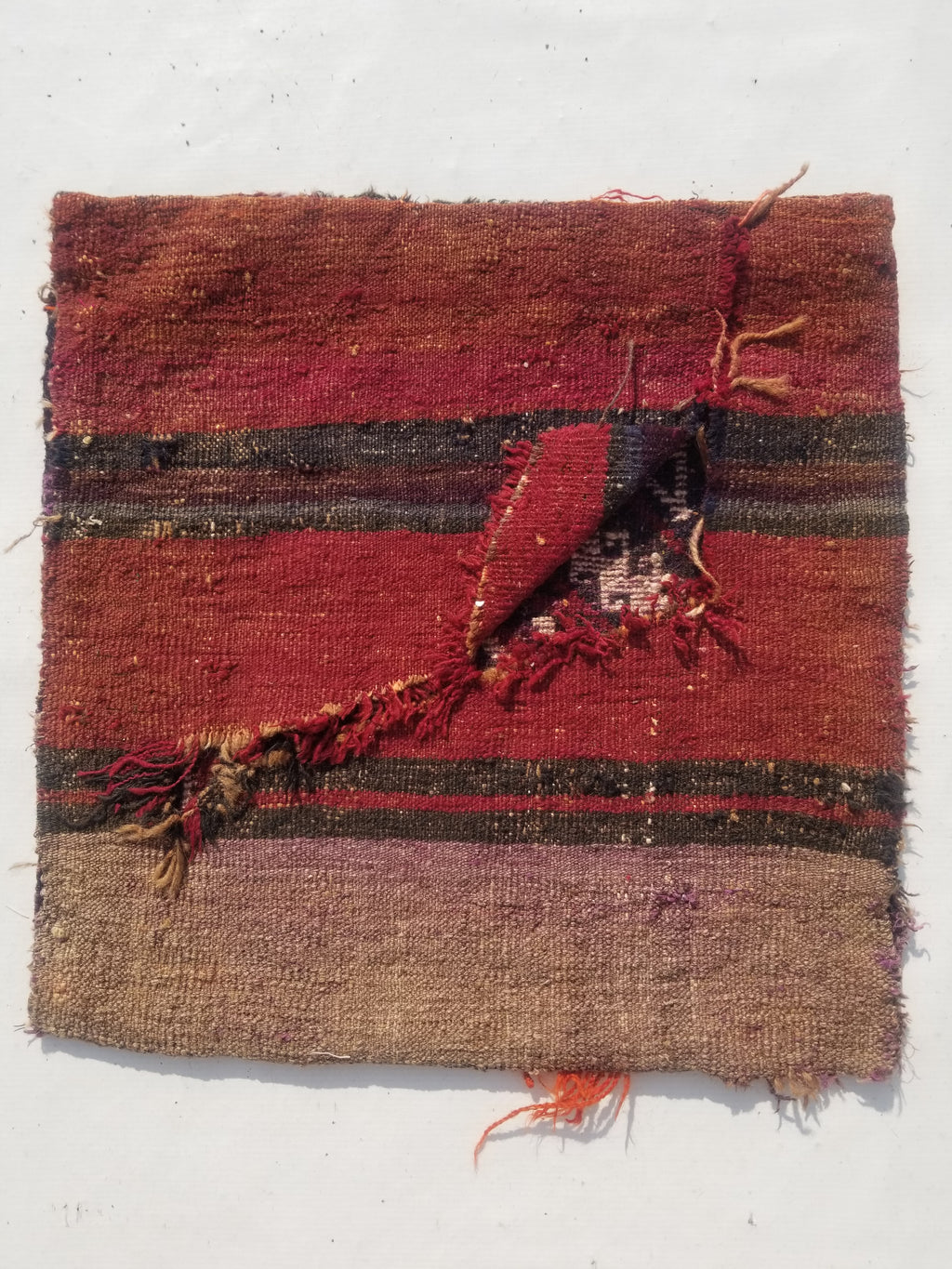 Antique Traditional Handmade Afghan Wool Multicolor Bag Face 50x50cm