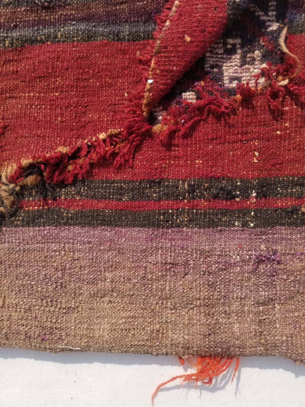 Antique Traditional Handmade Afghan Wool Multicolor Bag Face 50x50cm
