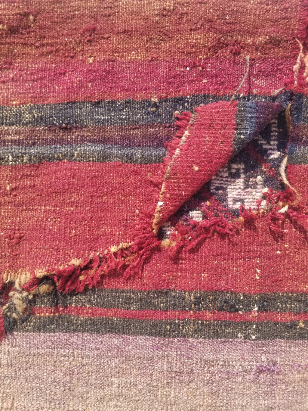 Antique Traditional Handmade Afghan Wool Multicolor Bag Face 50x50cm