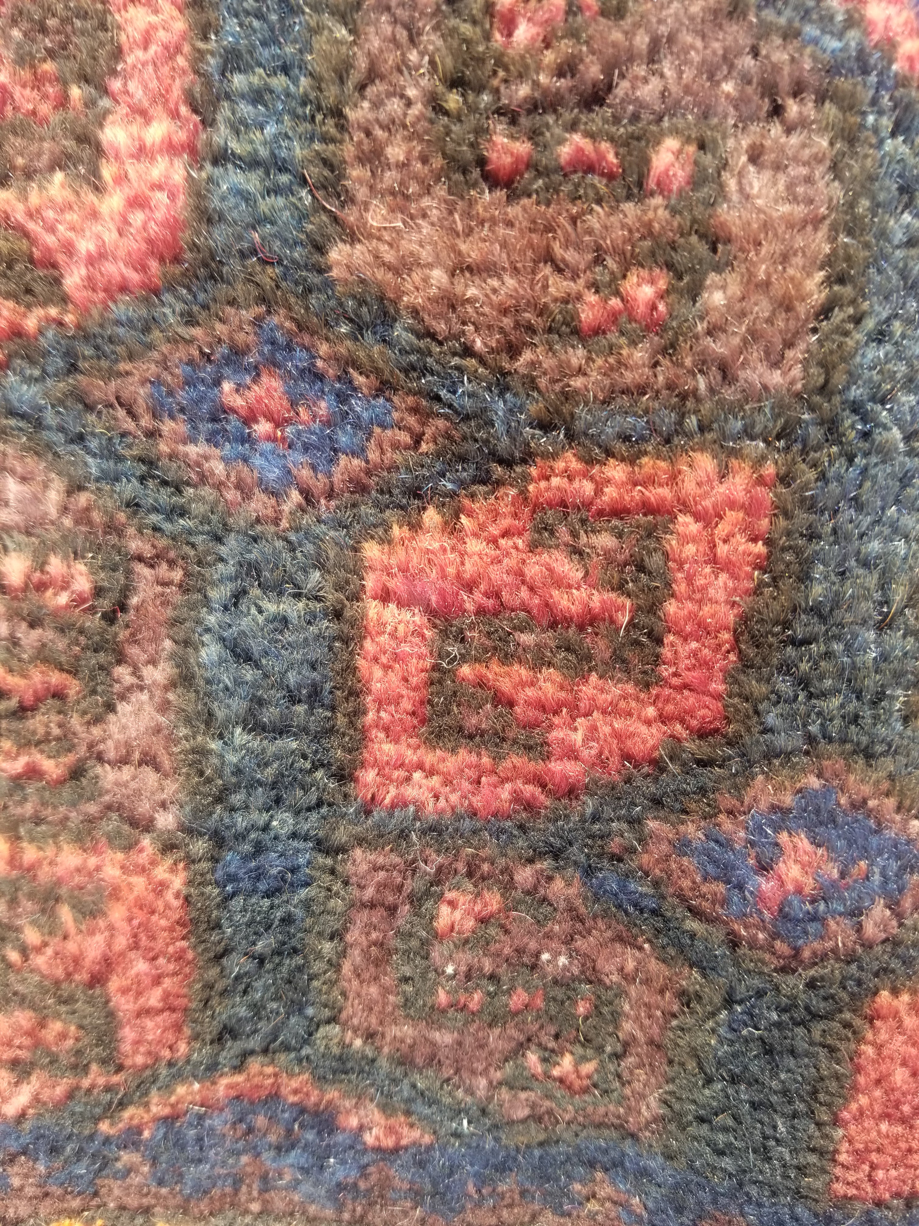 Antique Traditional Handmade Afghan Wool Multicolor Saddle Bag 158x66cm