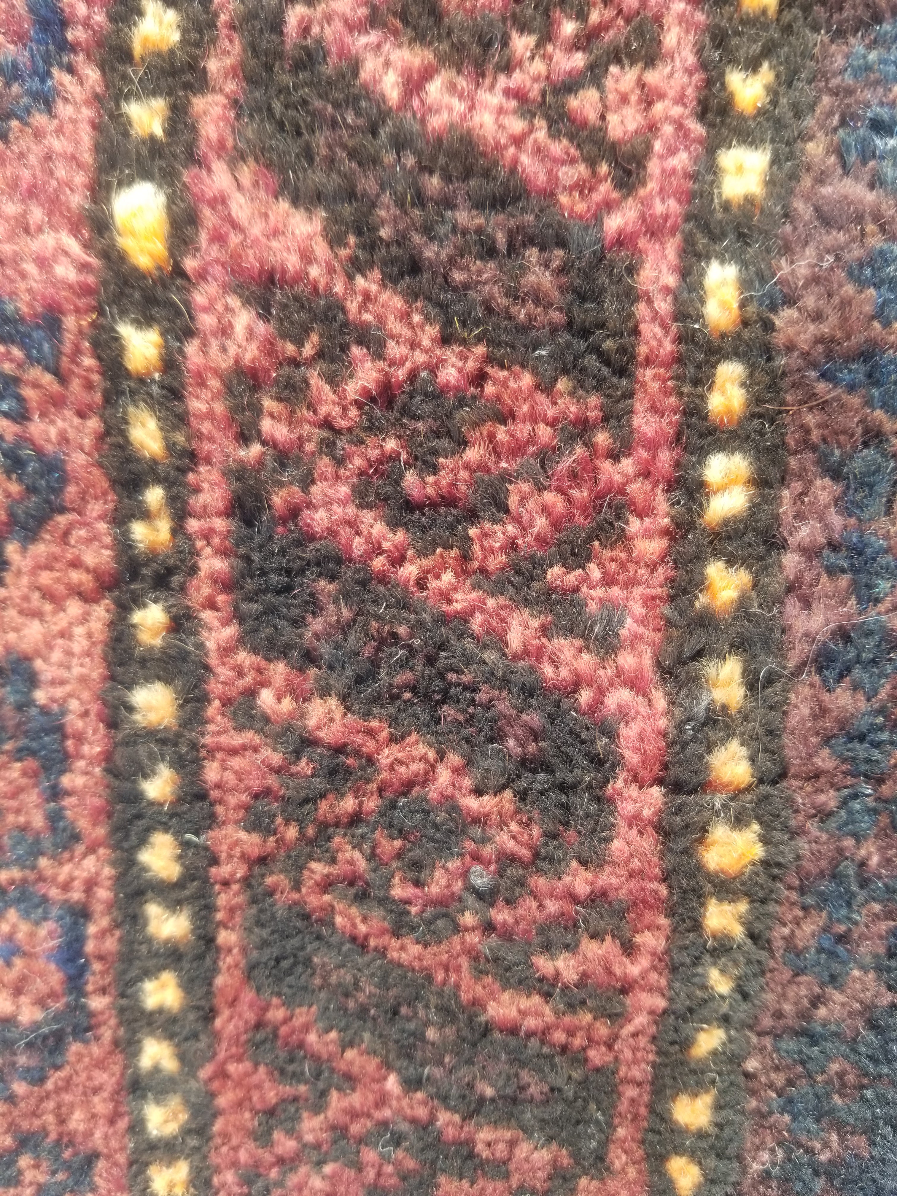 Antique Traditional Handmade Afghan Wool Multicolor Saddle Bag 158x66cm