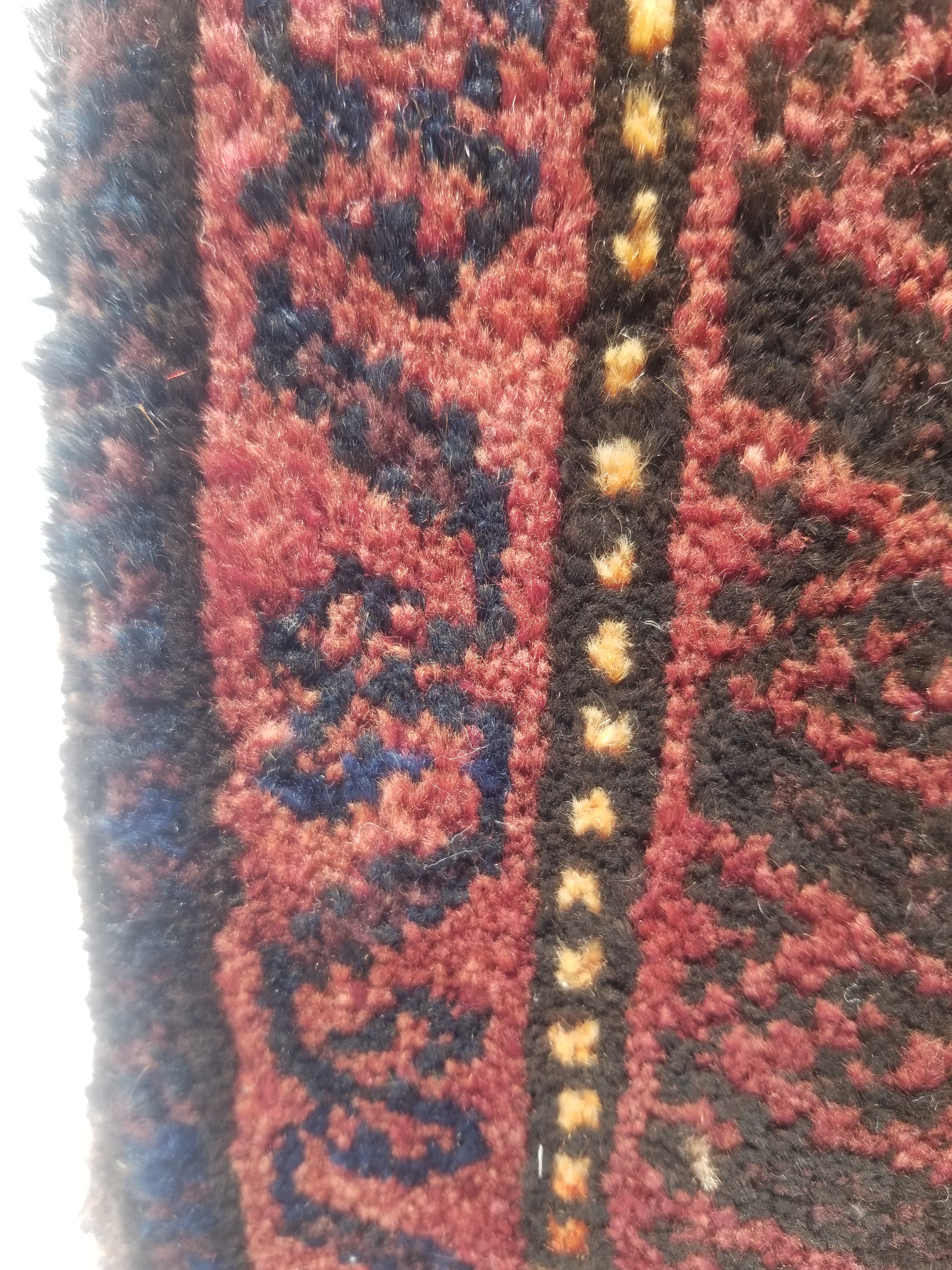 Antique Traditional Handmade Afghan Wool Multicolor Saddle Bag 158x66cm