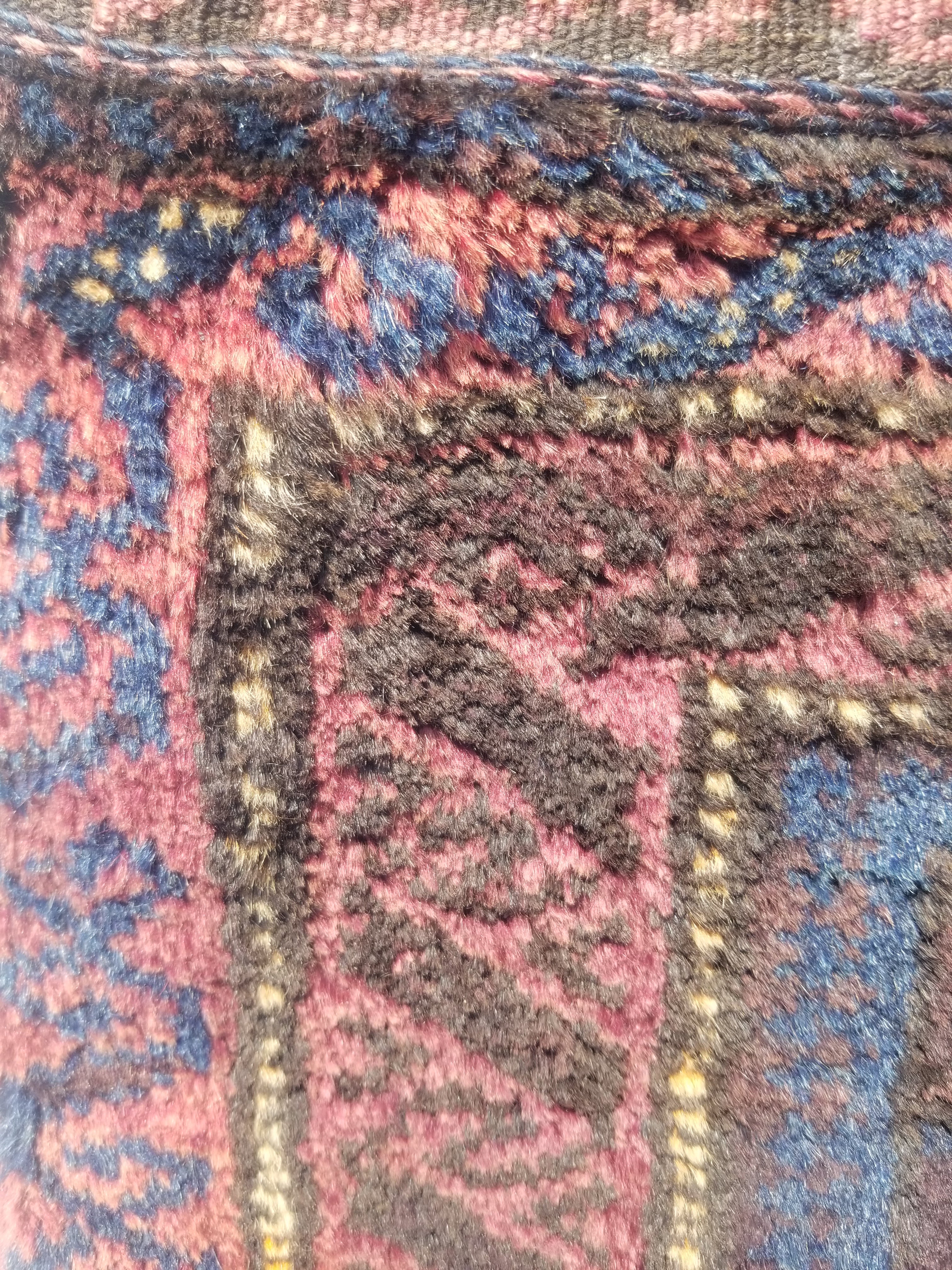 Antique Traditional Handmade Afghan Wool Multicolor Saddle Bag 158x66cm