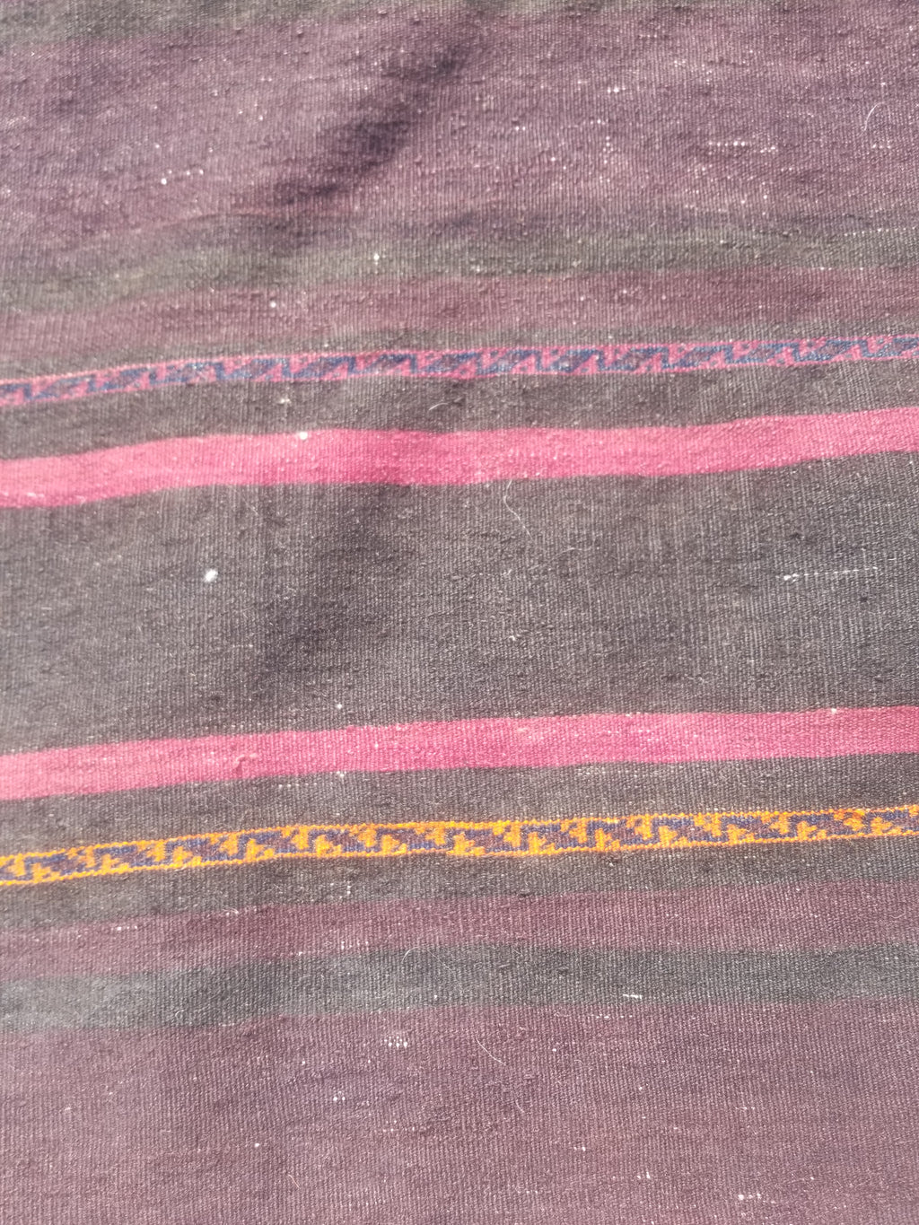 Antique Traditional Handmade Afghan Wool Multicolor Saddle Bag 158x66cm