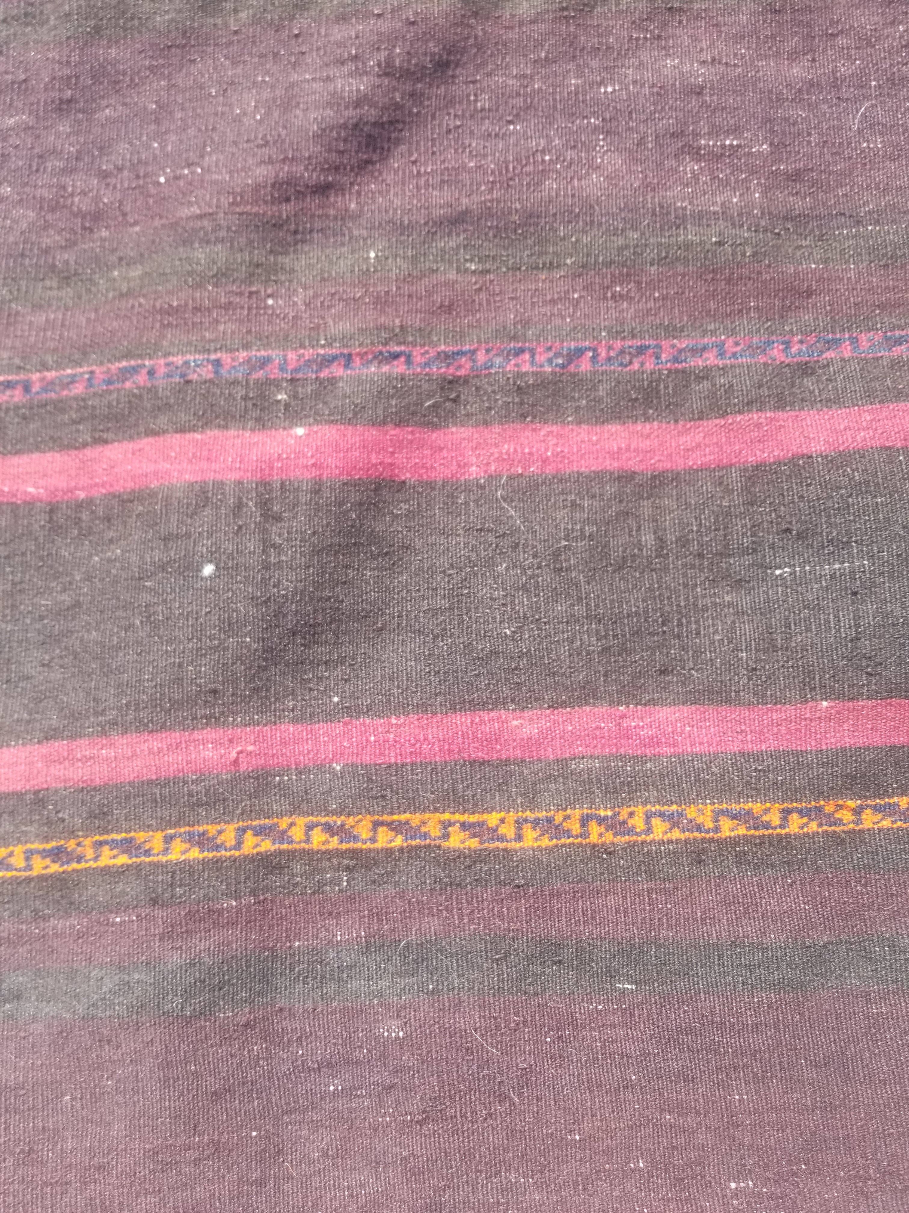 Antique Traditional Handmade Afghan Wool Multicolor Saddle Bag 158x66cm