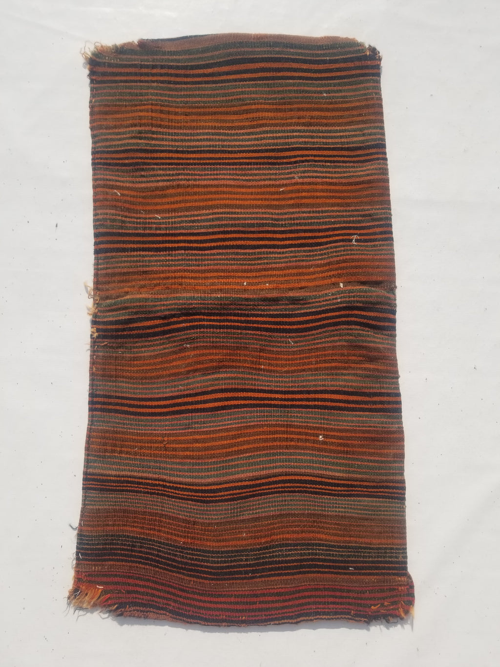 Antique Traditional Handmade Oriental Wool Multicolor Saddle Bag 115x59cm