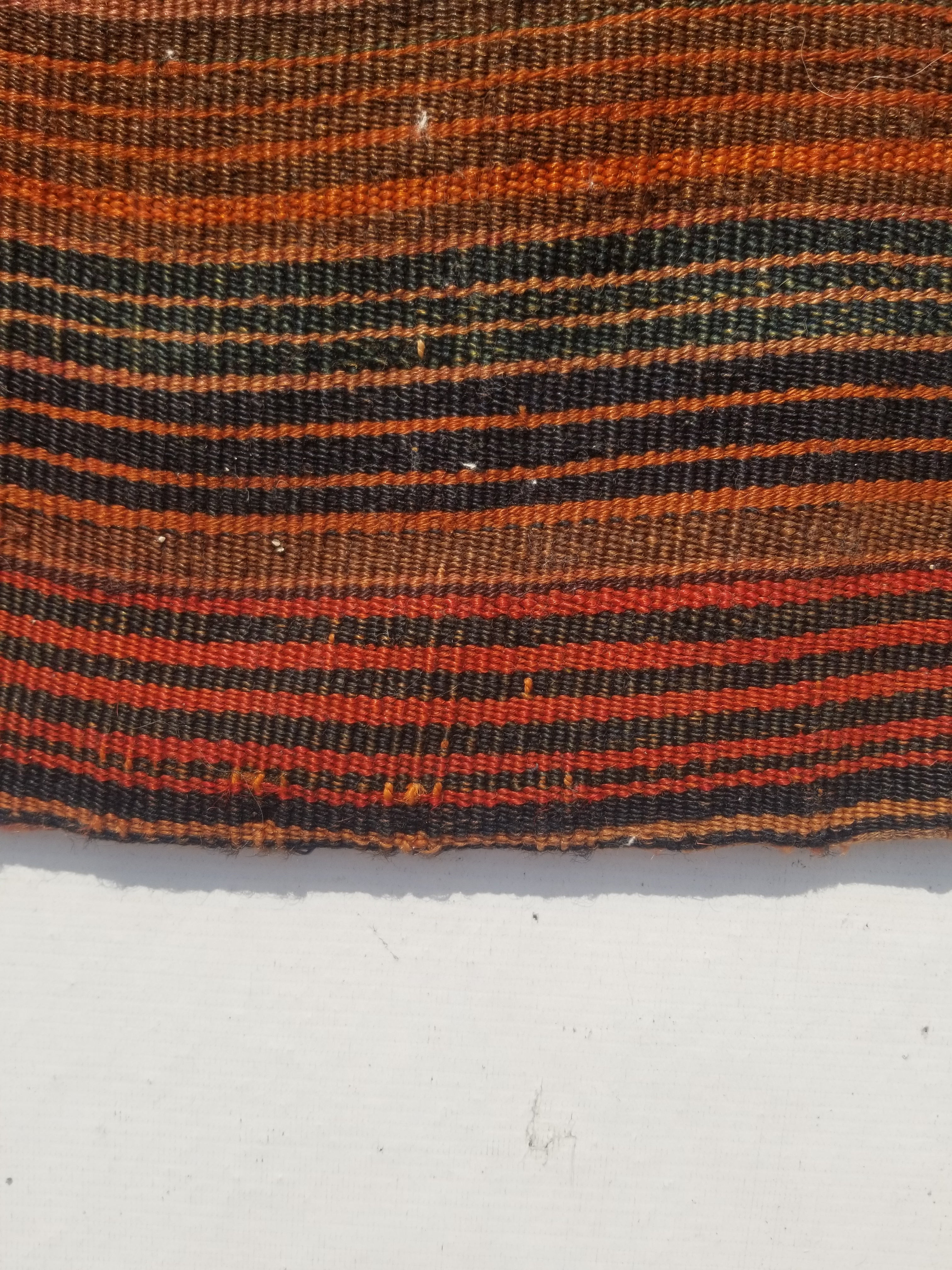 Antique Traditional Handmade Oriental Wool Multicolor Saddle Bag 115x59cm