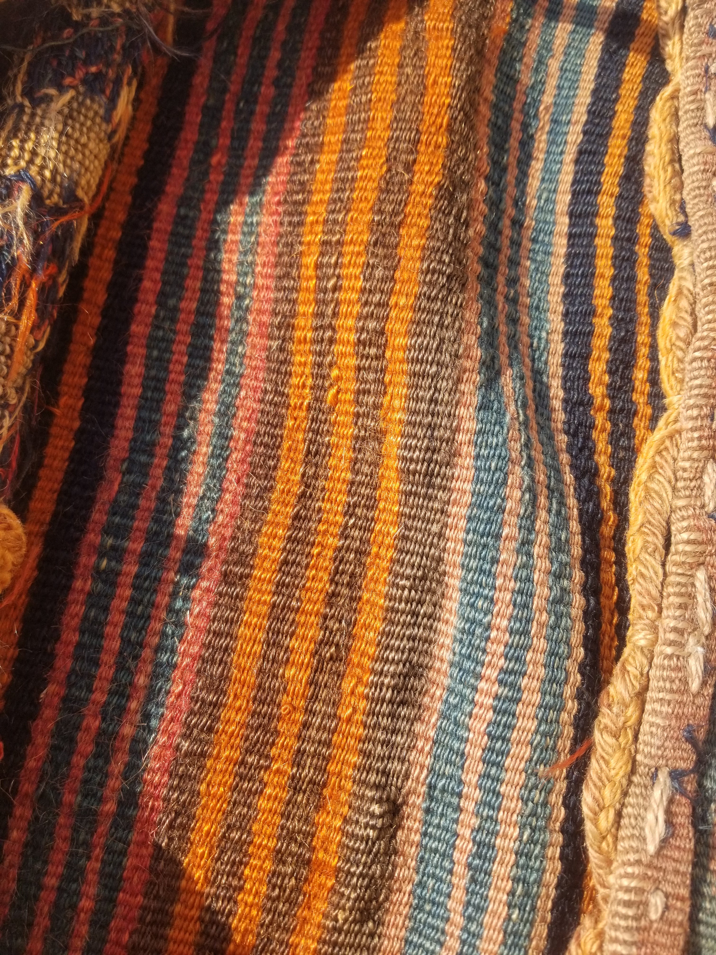 Antique Traditional Handmade Oriental Wool Multicolor Saddle Bag 115x59cm