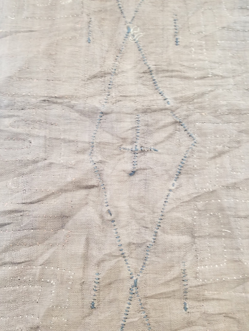 Vintage African Handwoven Kuba Cloth Raffia Textile Panel 460x53cm