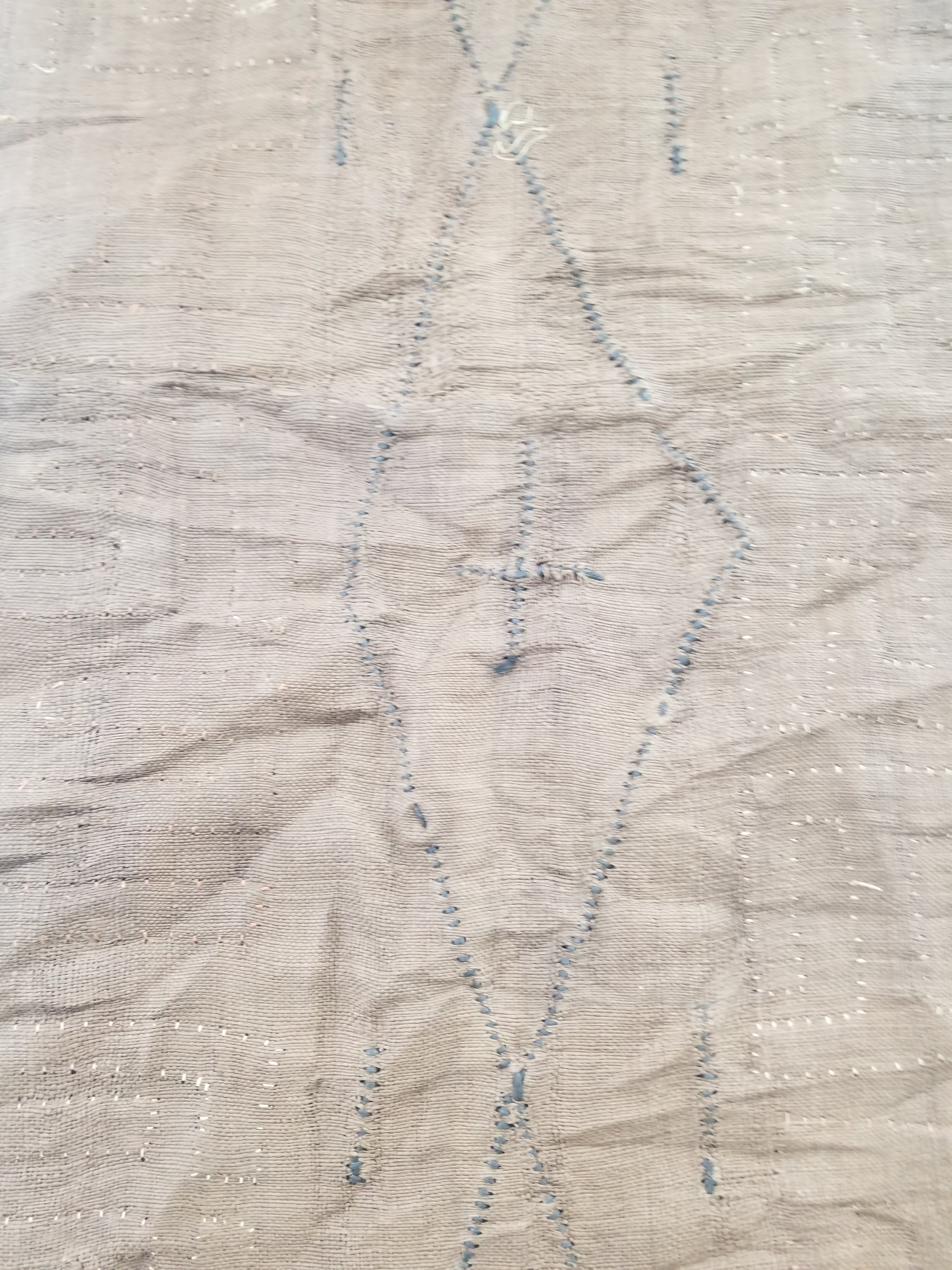 Vintage African Handwoven Kuba Cloth Raffia Textile Panel 460x53cm