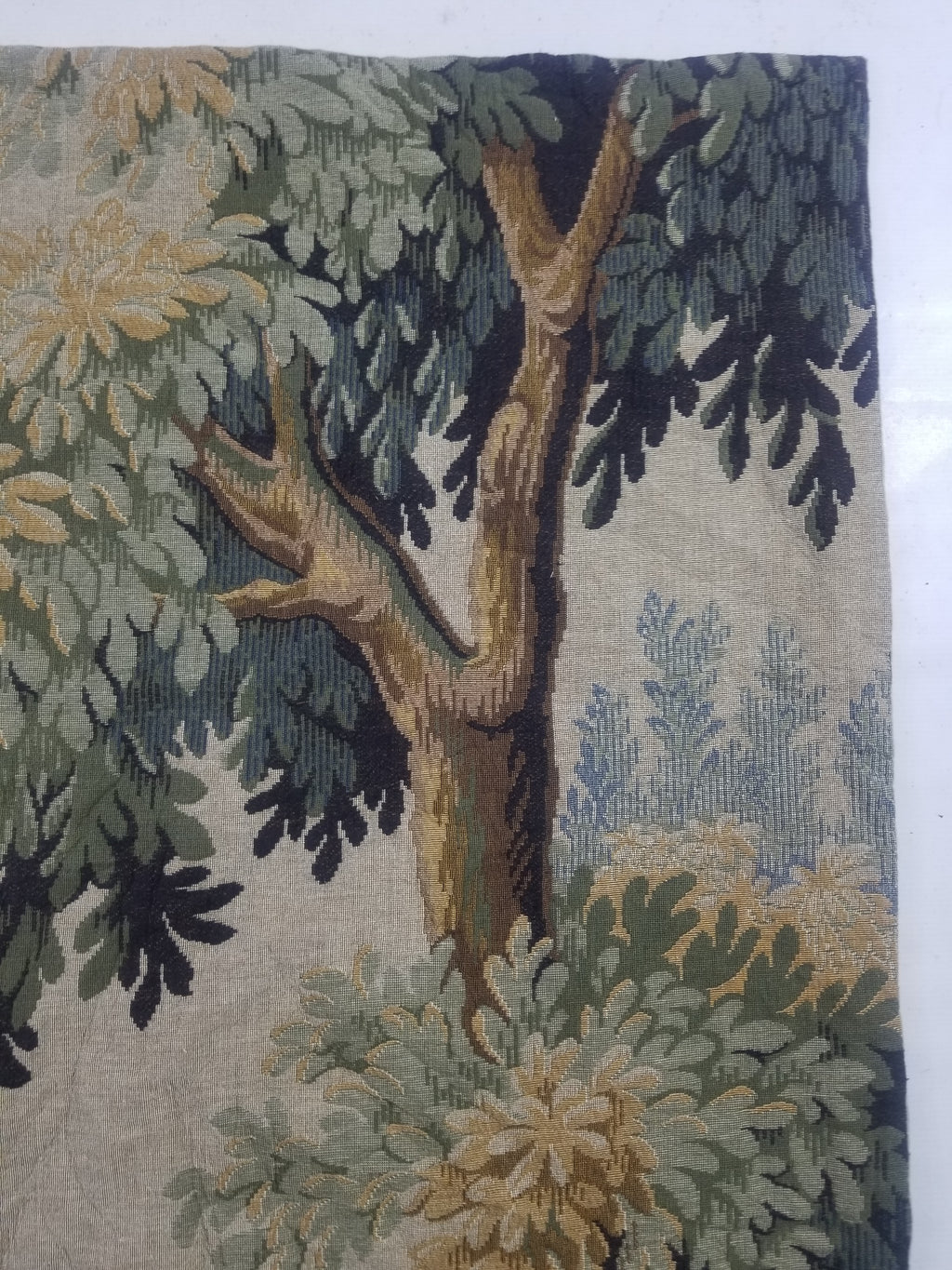 Antique French The Forest of Clairmarais Verdure Wall Hanging Tapestry 175x121cm
