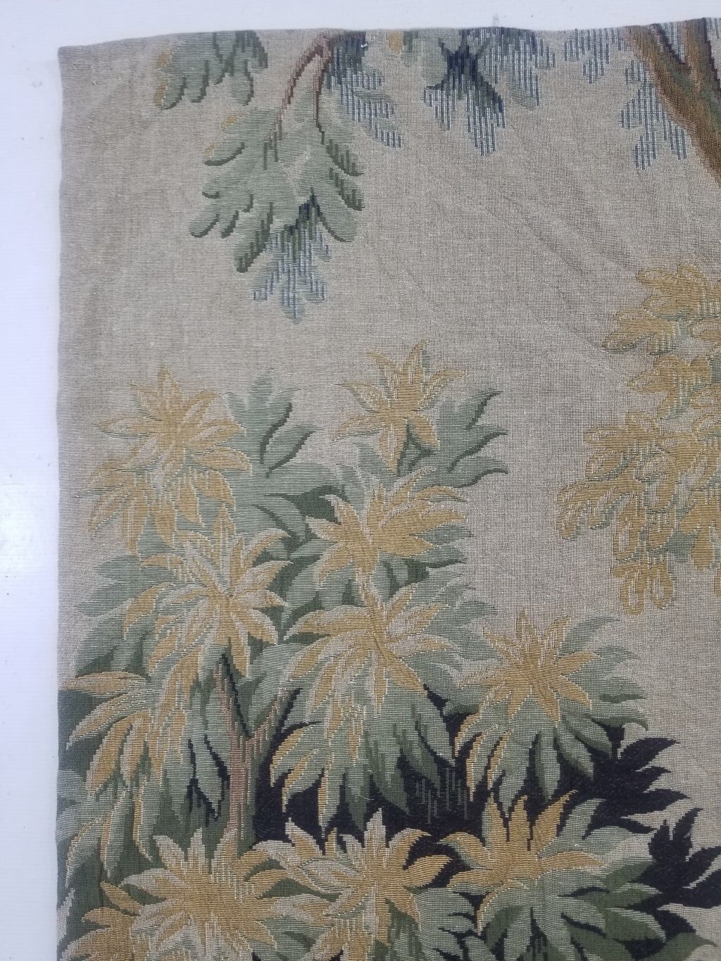 Antique French The Forest of Clairmarais Verdure Wall Hanging Tapestry 175x121cm