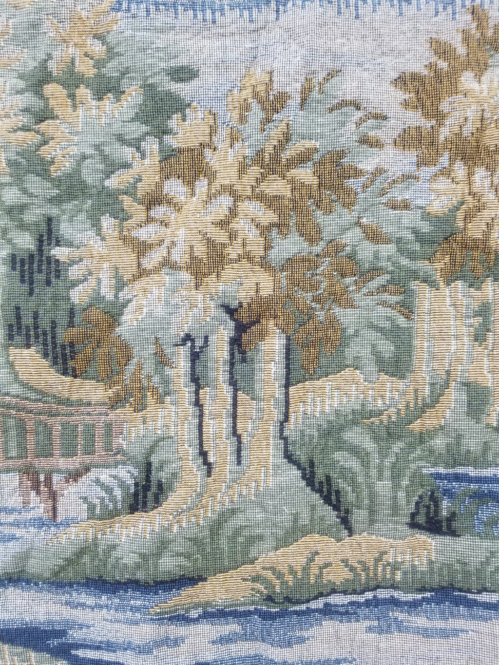 Antique French The Forest of Clairmarais Verdure Wall Hanging Tapestry 175x121cm