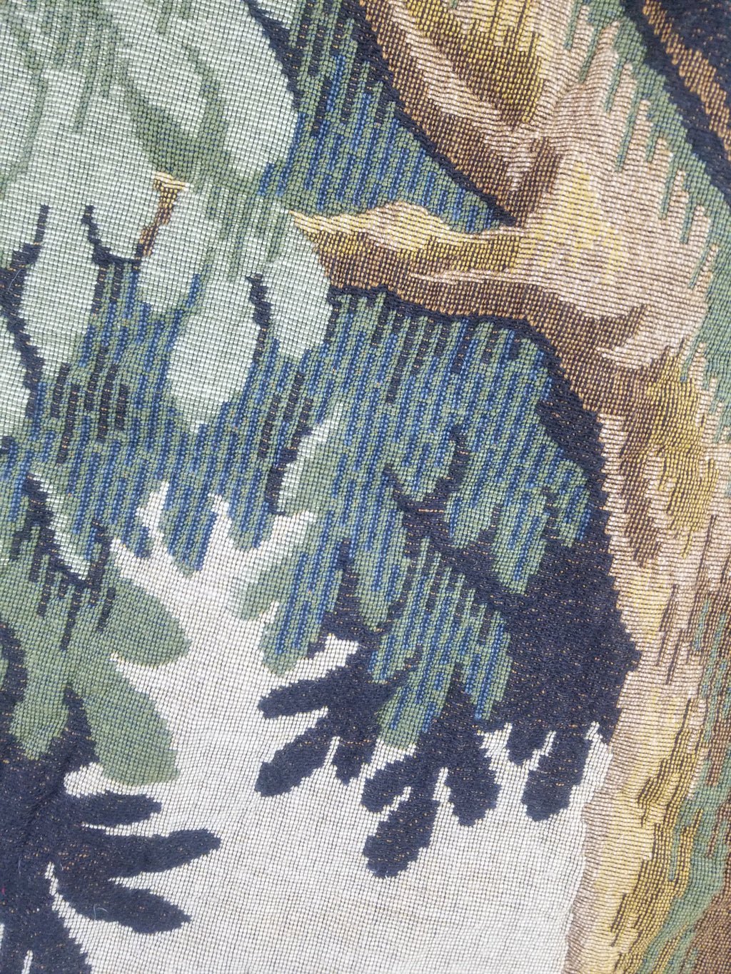 Antique French The Forest of Clairmarais Verdure Wall Hanging Tapestry 175x121cm