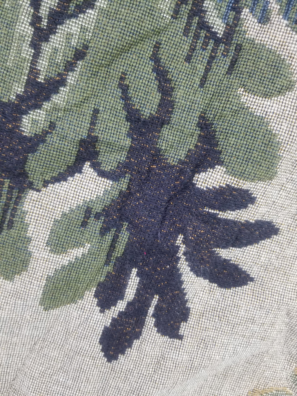 Antique French The Forest of Clairmarais Verdure Wall Hanging Tapestry 175x121cm