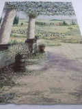 Vintage Tuscan Vineyard Landscape Scene Wall Hanging Tapestry 194x144cm