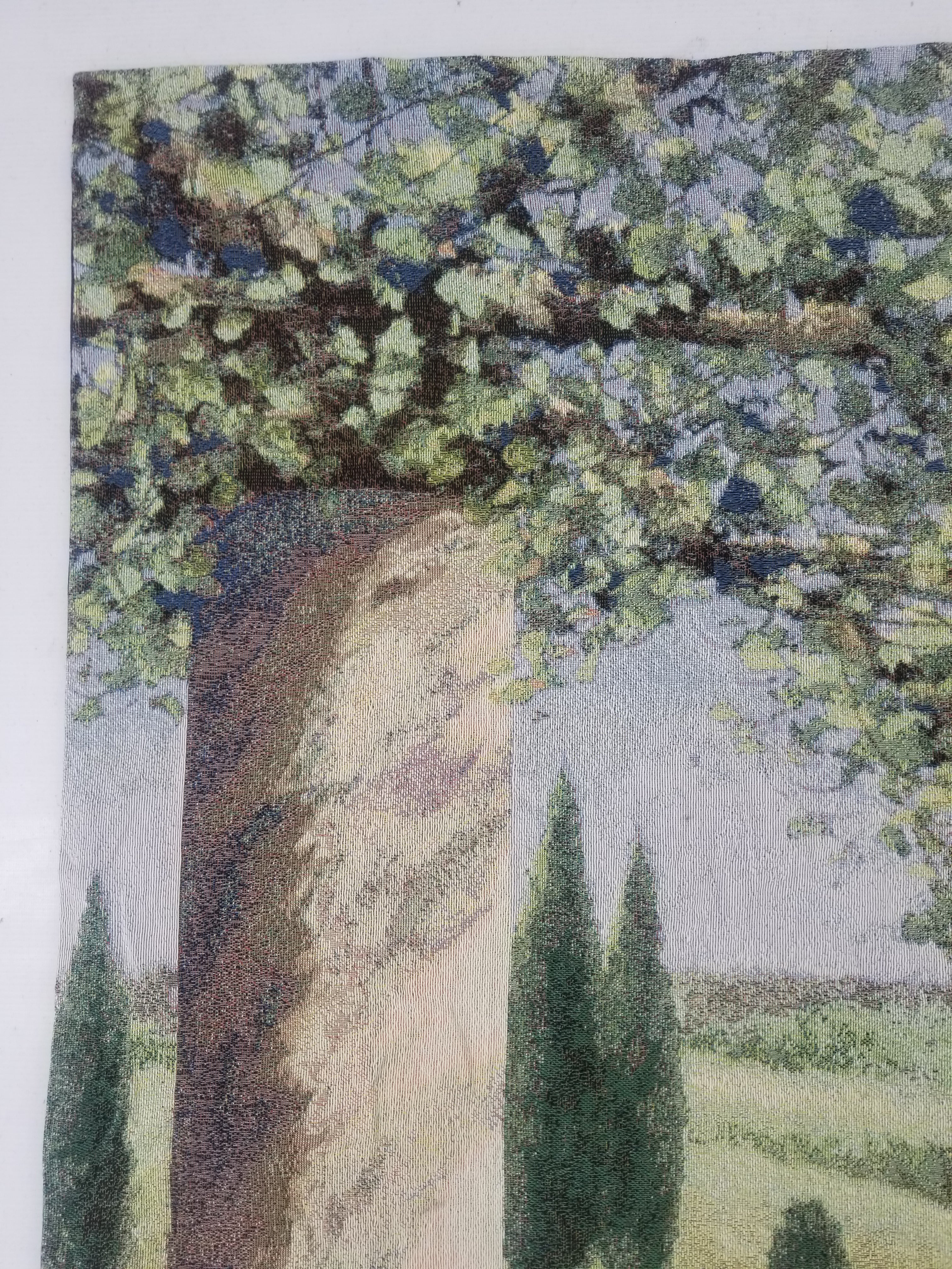 Vintage Tuscan Vineyard Landscape Scene Wall Hanging Tapestry 194x144cm