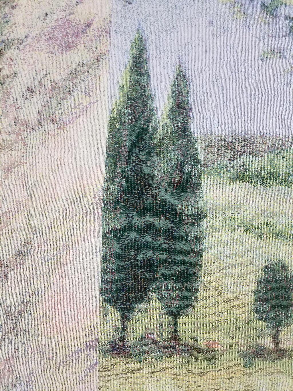 Vintage Tuscan Vineyard Landscape Scene Wall Hanging Tapestry 194x144cm