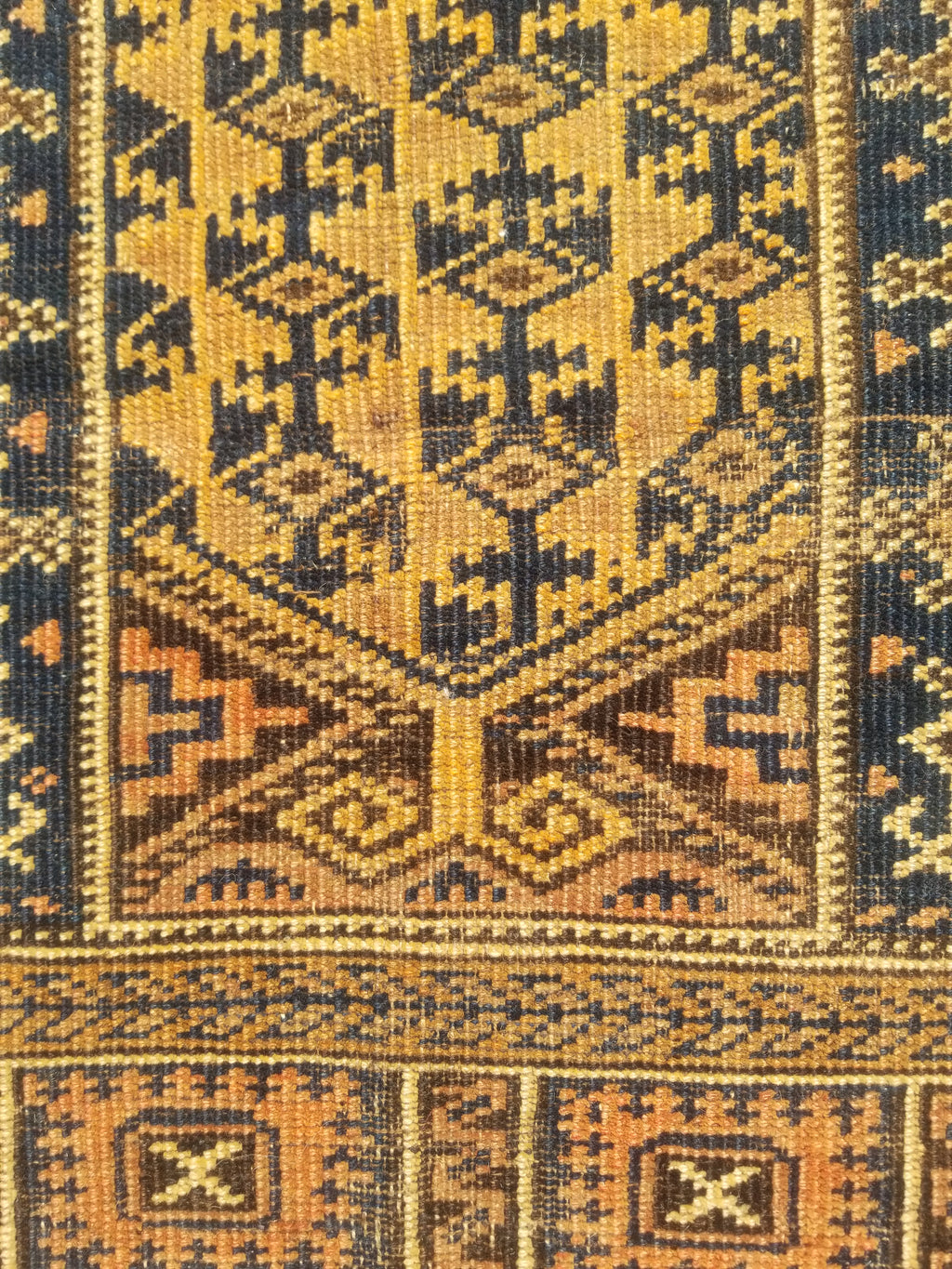 Antique Traditional Handmade Afghan Wool Multicolor Rug 130x91cm