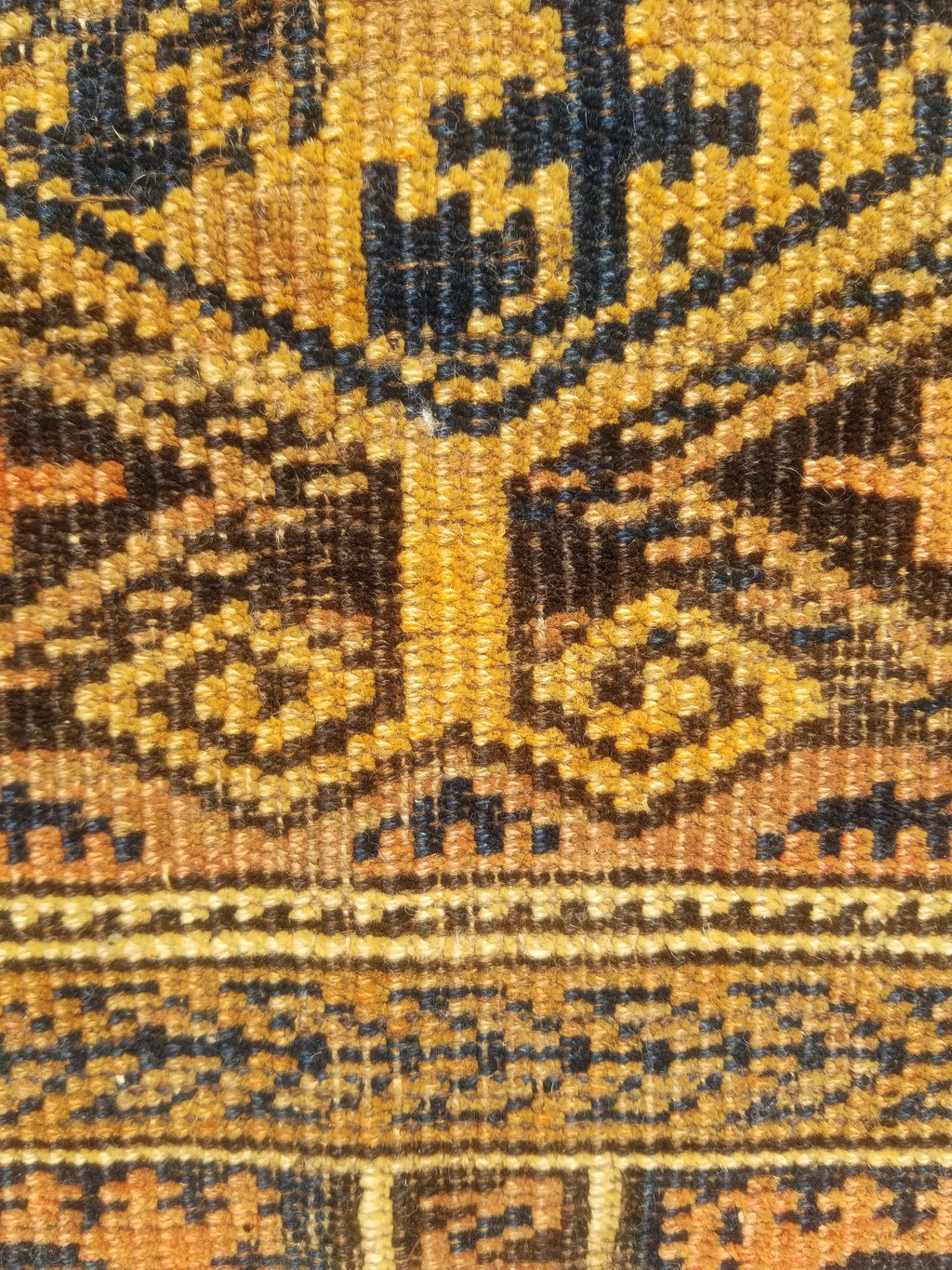 Antique Traditional Handmade Afghan Wool Multicolor Rug 130x91cm