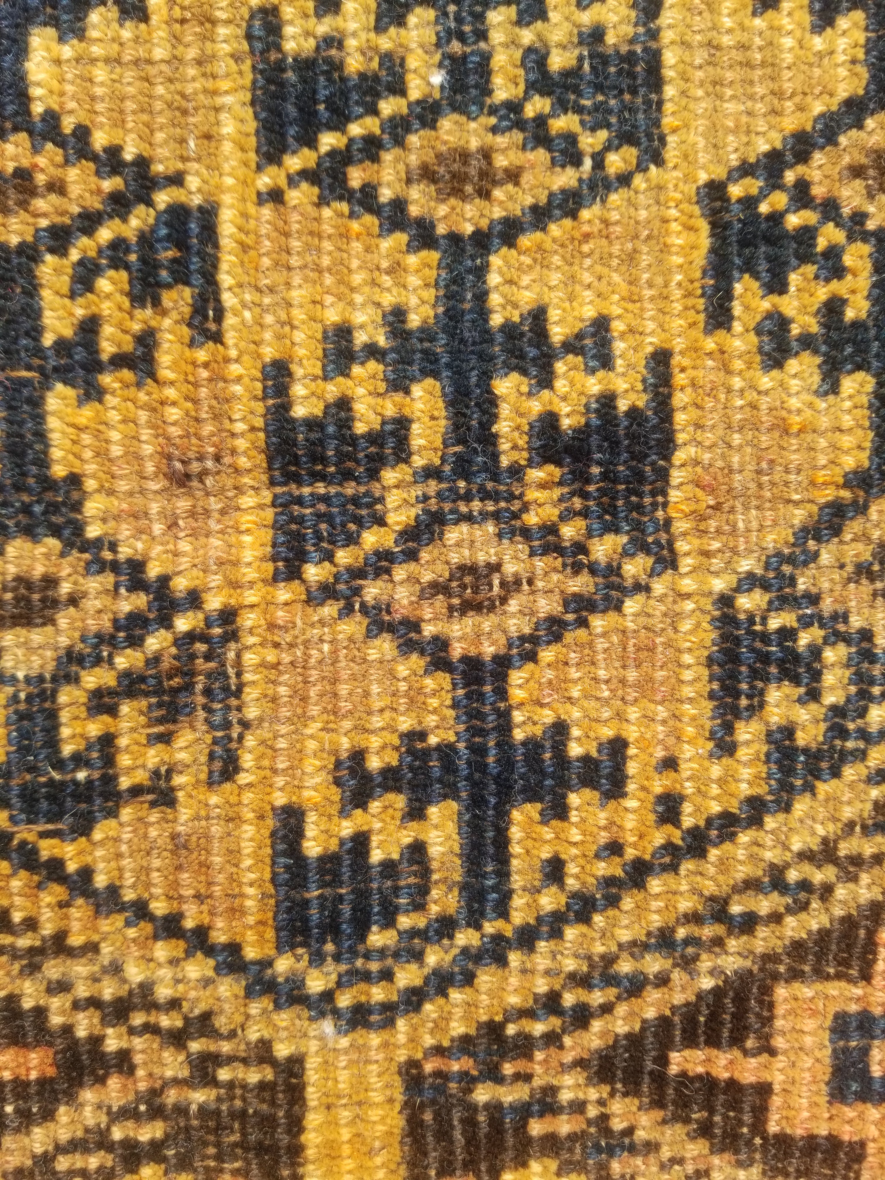 Antique Traditional Handmade Afghan Wool Multicolor Rug 130x91cm
