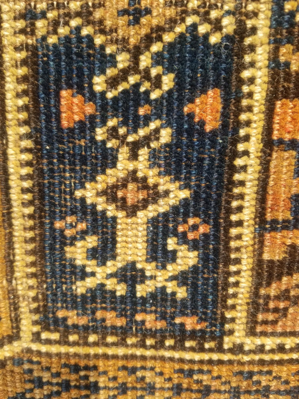 Antique Traditional Handmade Afghan Wool Multicolor Rug 130x91cm