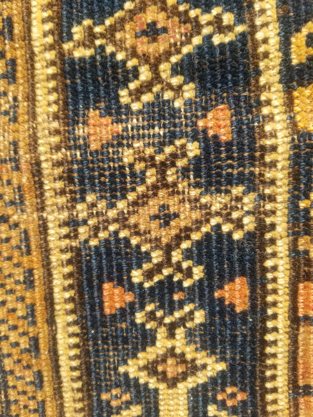 Antique Traditional Handmade Afghan Wool Multicolor Rug 130x91cm