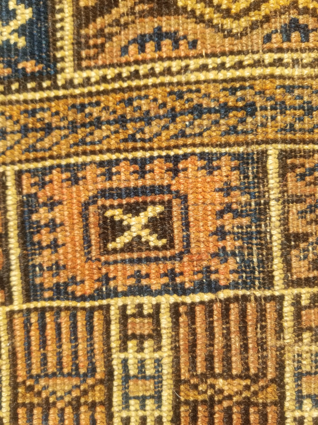 Antique Traditional Handmade Afghan Wool Multicolor Rug 130x91cm