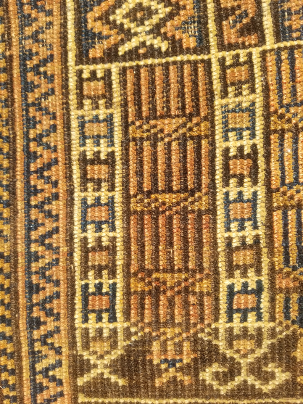 Antique Traditional Handmade Afghan Wool Multicolor Rug 130x91cm