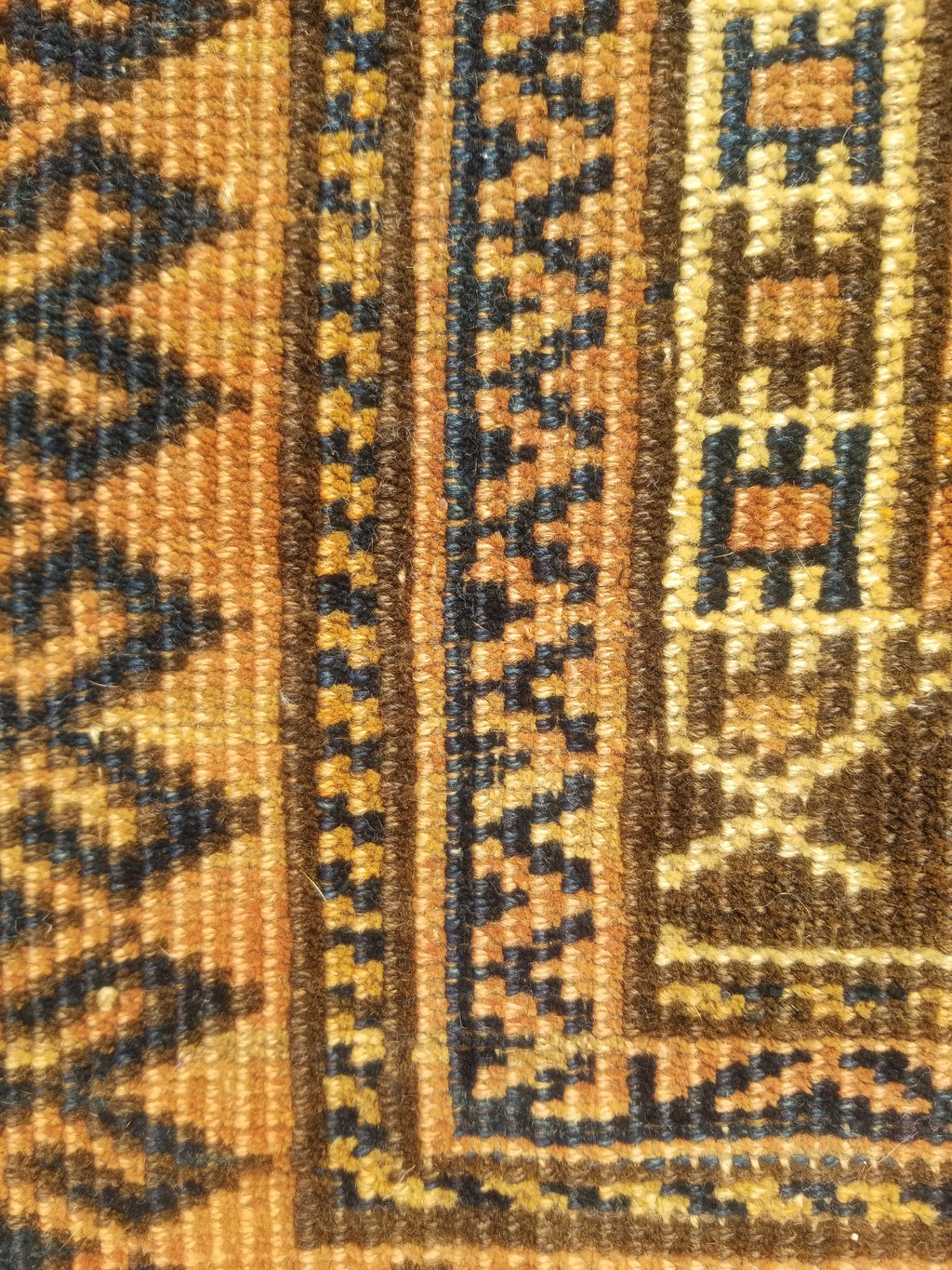 Antique Traditional Handmade Afghan Wool Multicolor Rug 130x91cm