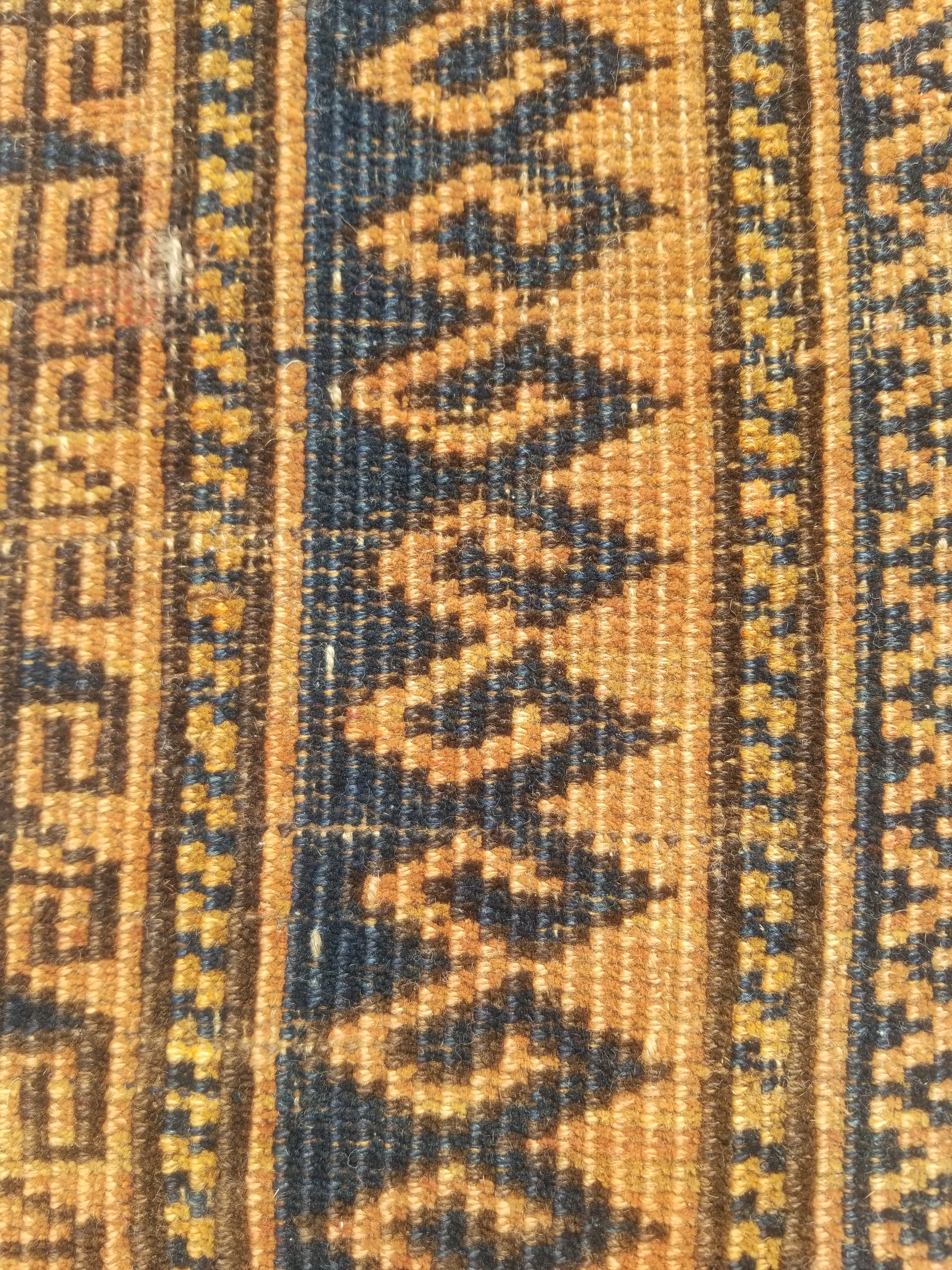 Antique Traditional Handmade Afghan Wool Multicolor Rug 130x91cm