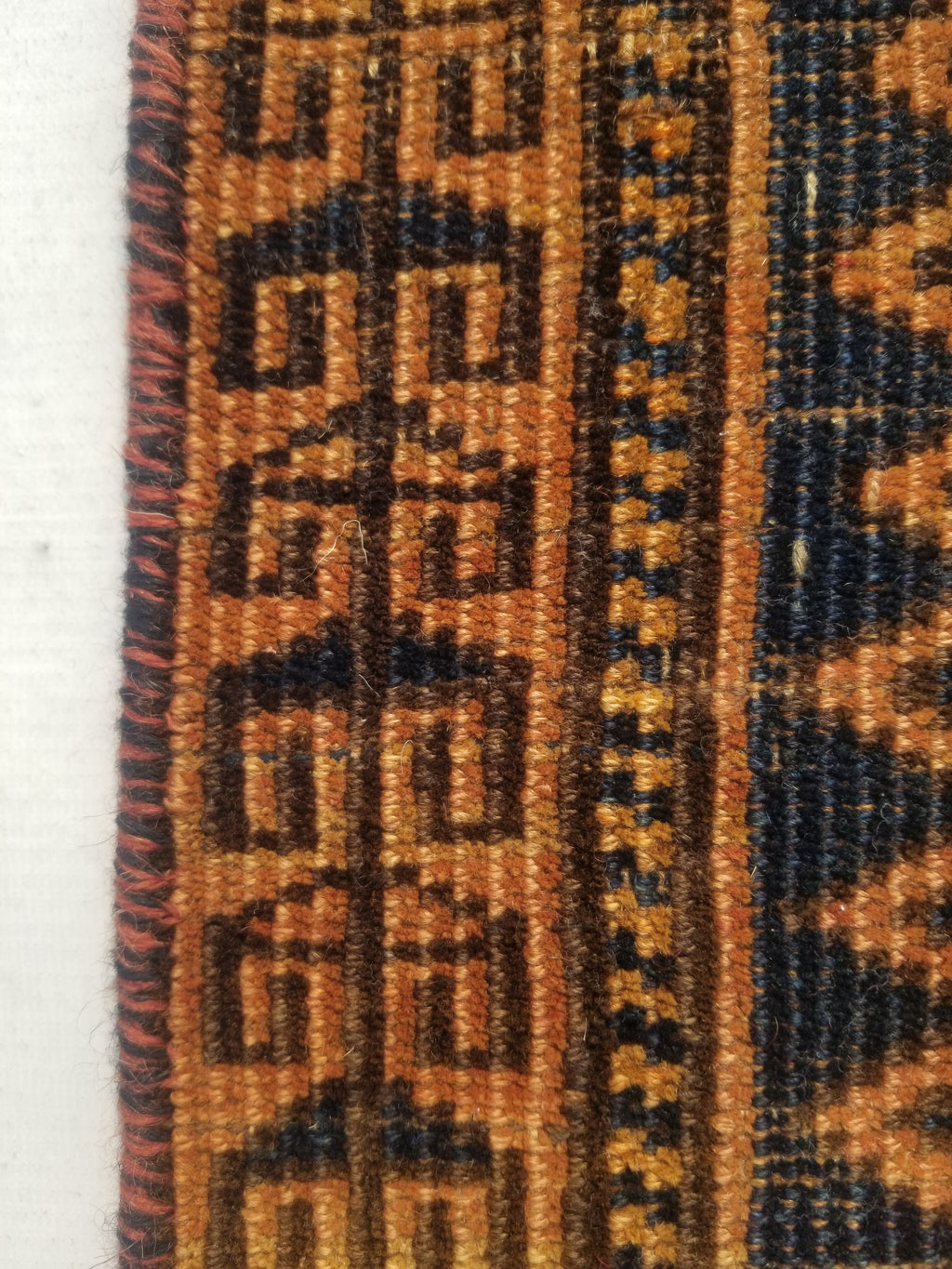 Antique Traditional Handmade Afghan Wool Multicolor Rug 130x91cm