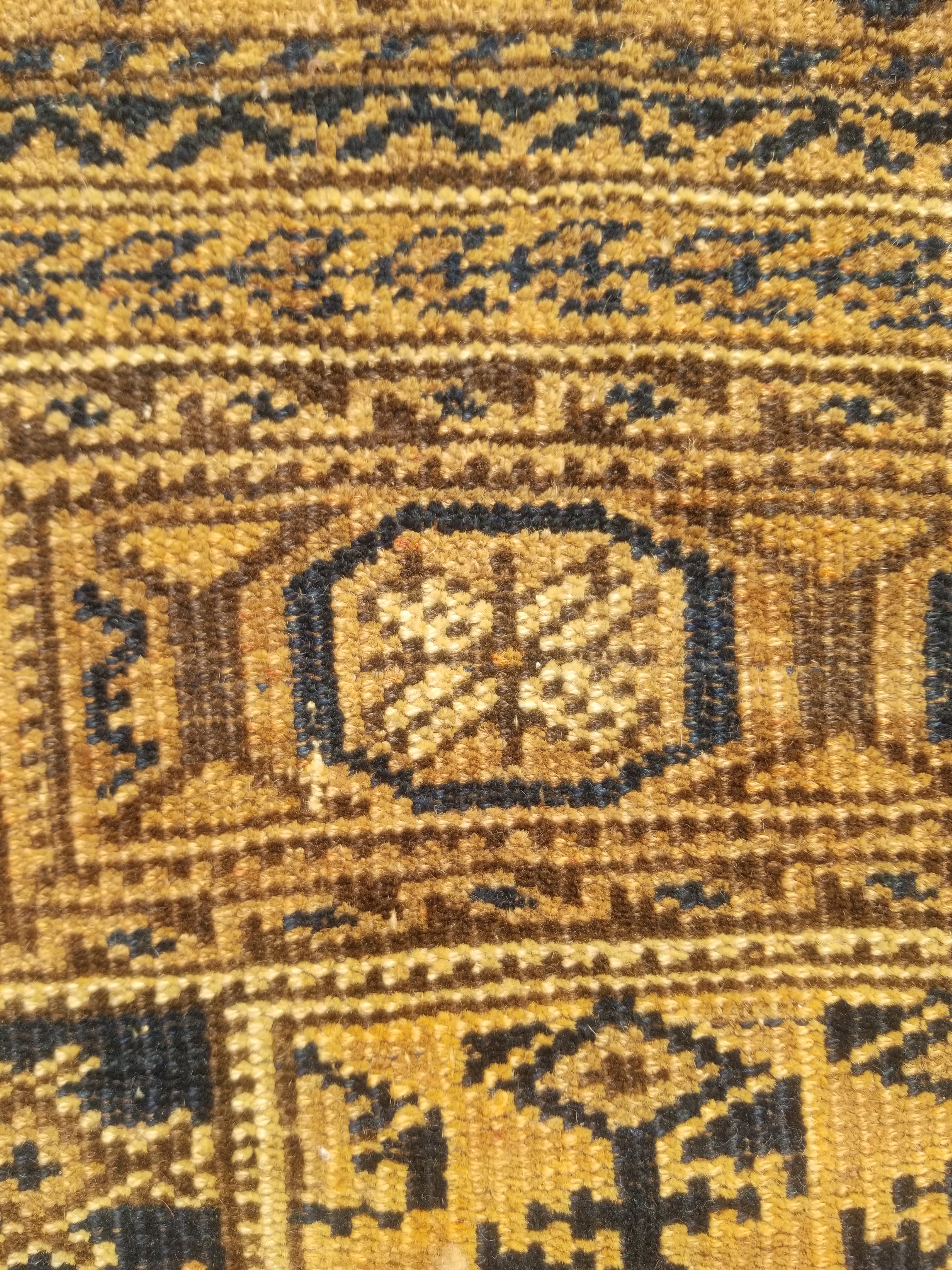Antique Traditional Handmade Afghan Wool Multicolor Rug 130x91cm