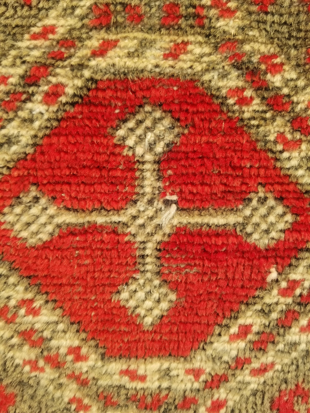 Distressed Antique Tarditional Handmade Afghan Wool Multicolor Rug 129x83cm