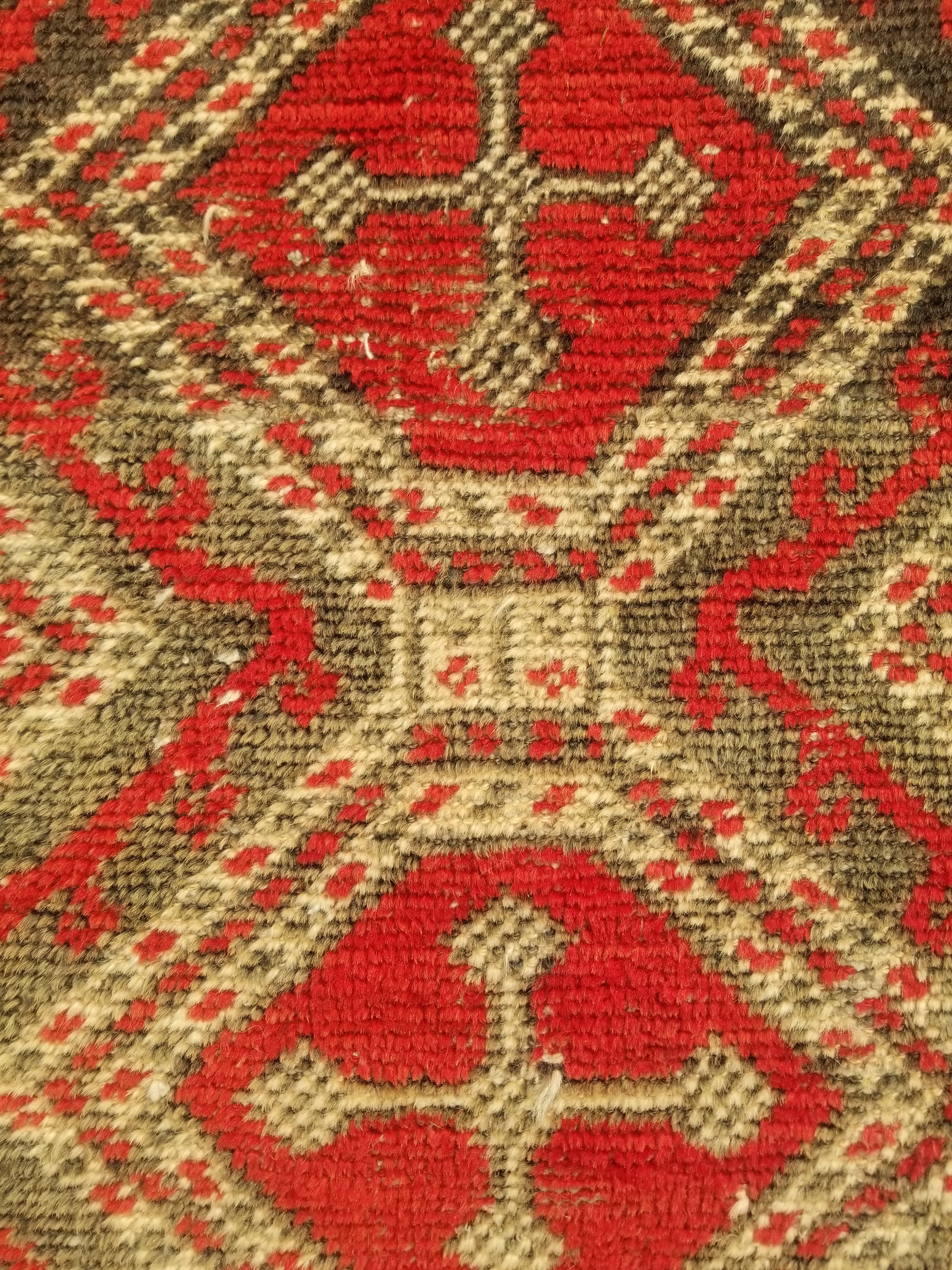 Distressed Antique Tarditional Handmade Afghan Wool Multicolor Rug 129x83cm