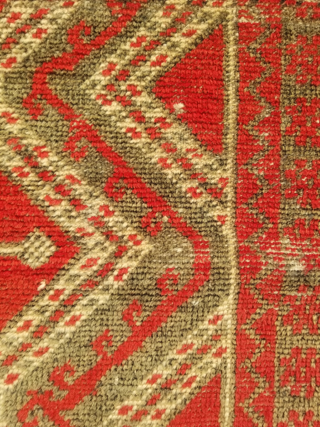 Distressed Antique Tarditional Handmade Afghan Wool Multicolor Rug 129x83cm