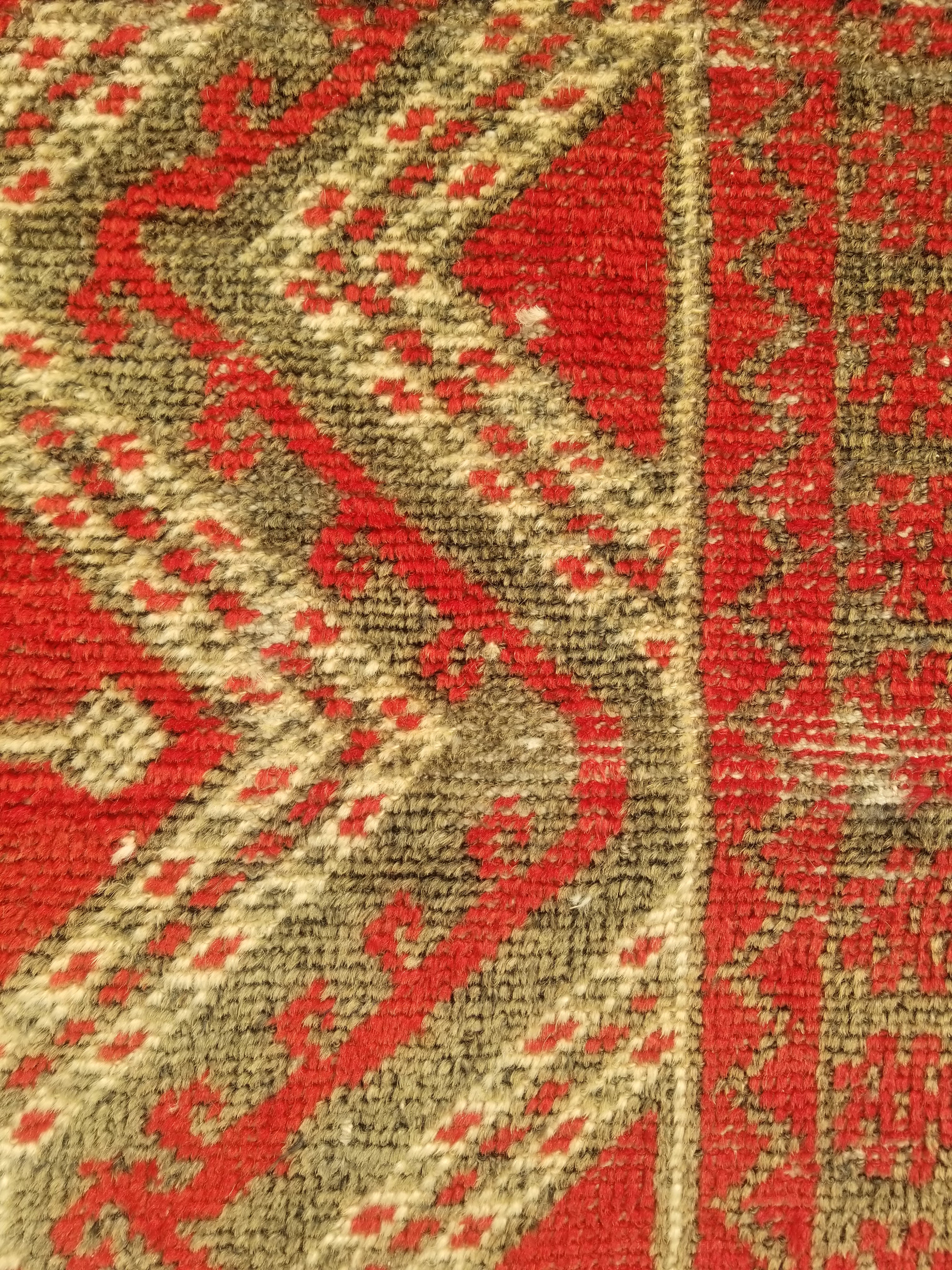 Distressed Antique Tarditional Handmade Afghan Wool Multicolor Rug 129x83cm