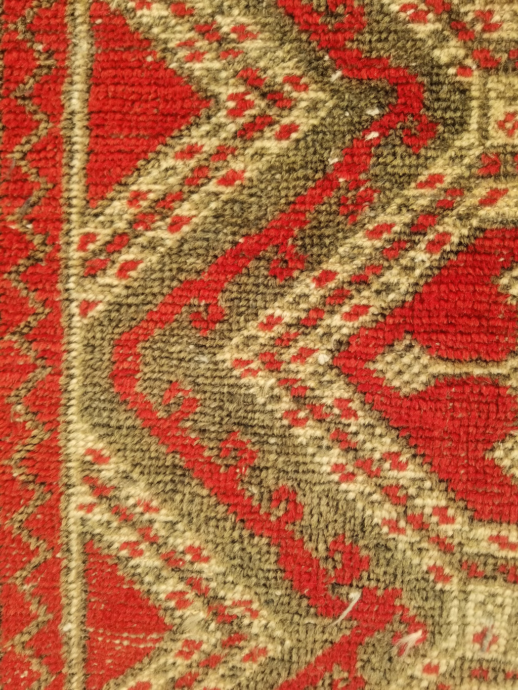Distressed Antique Tarditional Handmade Afghan Wool Multicolor Rug 129x83cm