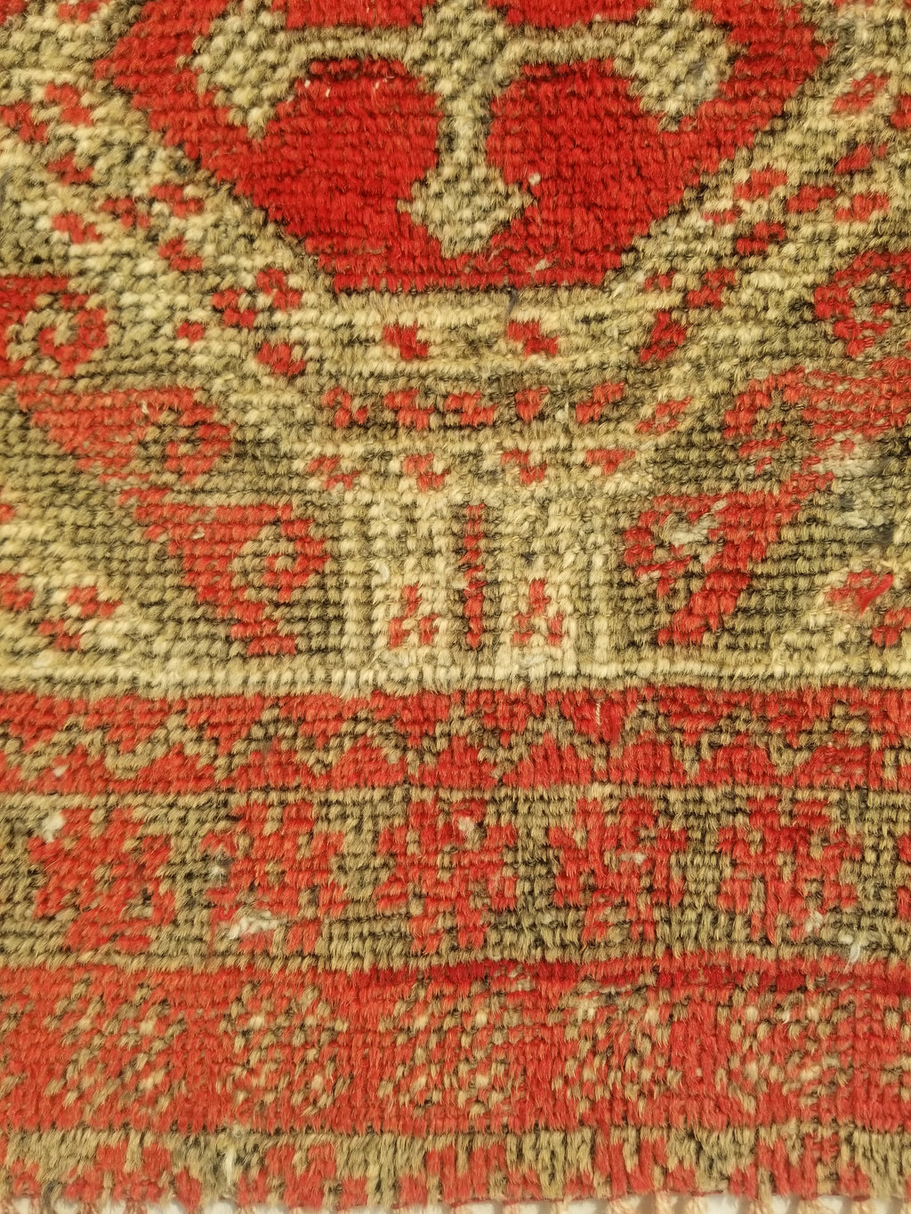 Distressed Antique Tarditional Handmade Afghan Wool Multicolor Rug 129x83cm