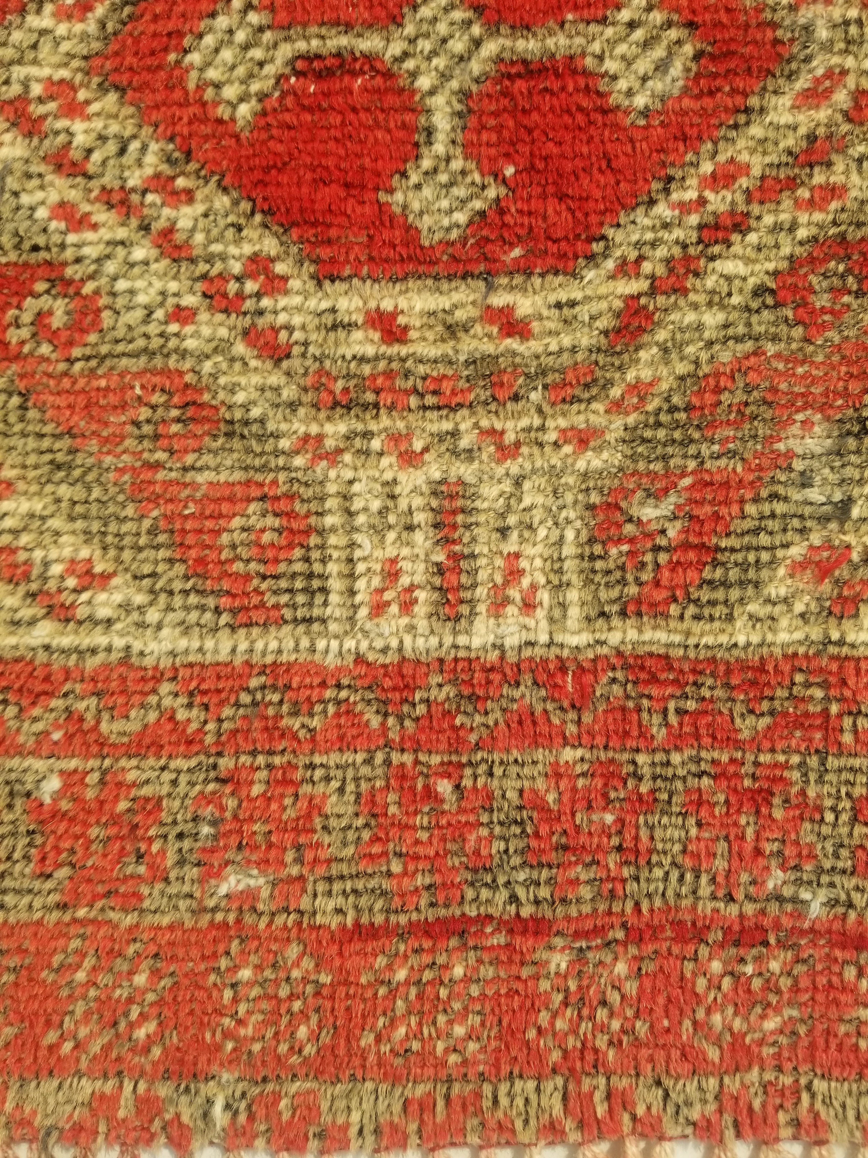 Distressed Antique Tarditional Handmade Afghan Wool Multicolor Rug 129x83cm