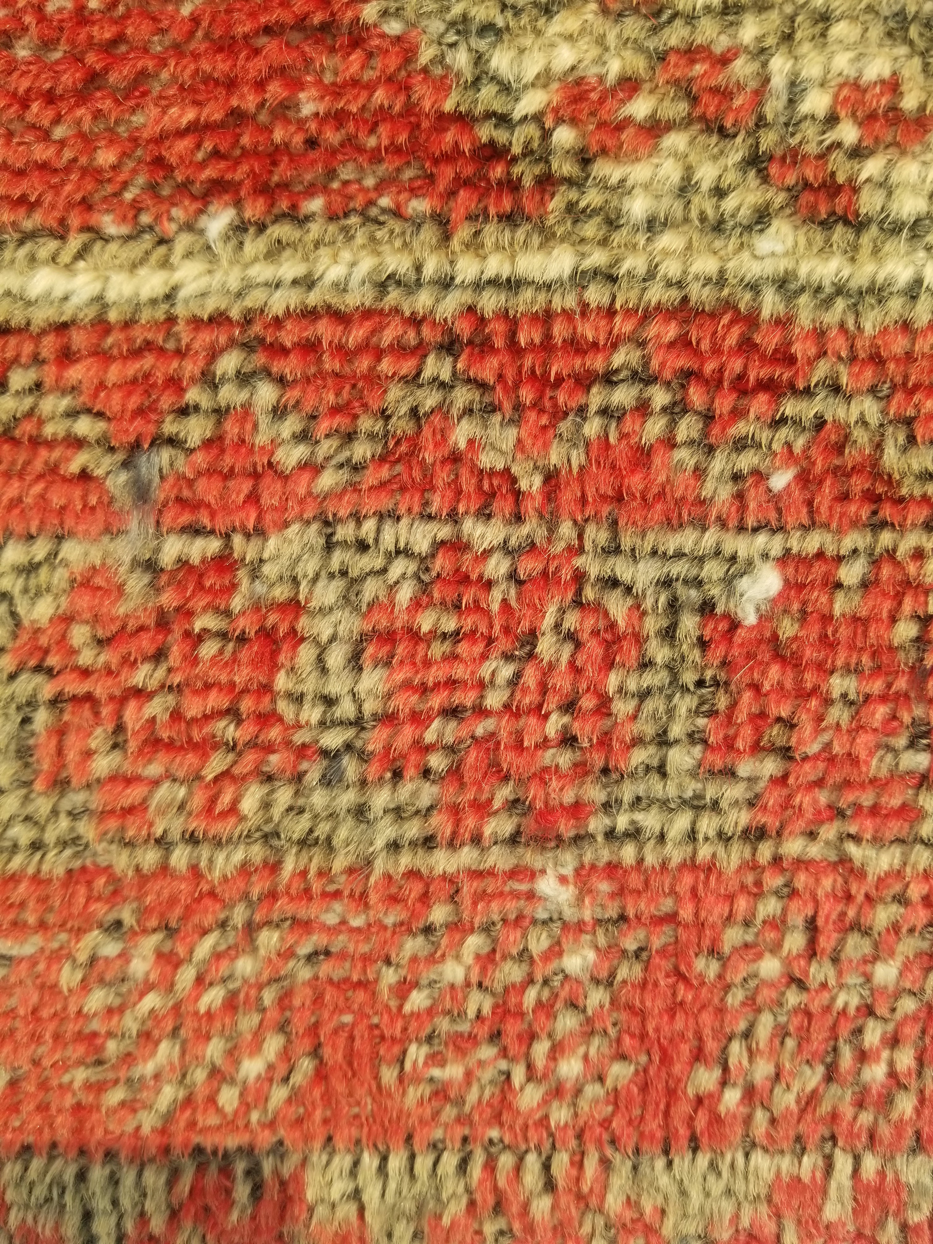 Distressed Antique Tarditional Handmade Afghan Wool Multicolor Rug 129x83cm