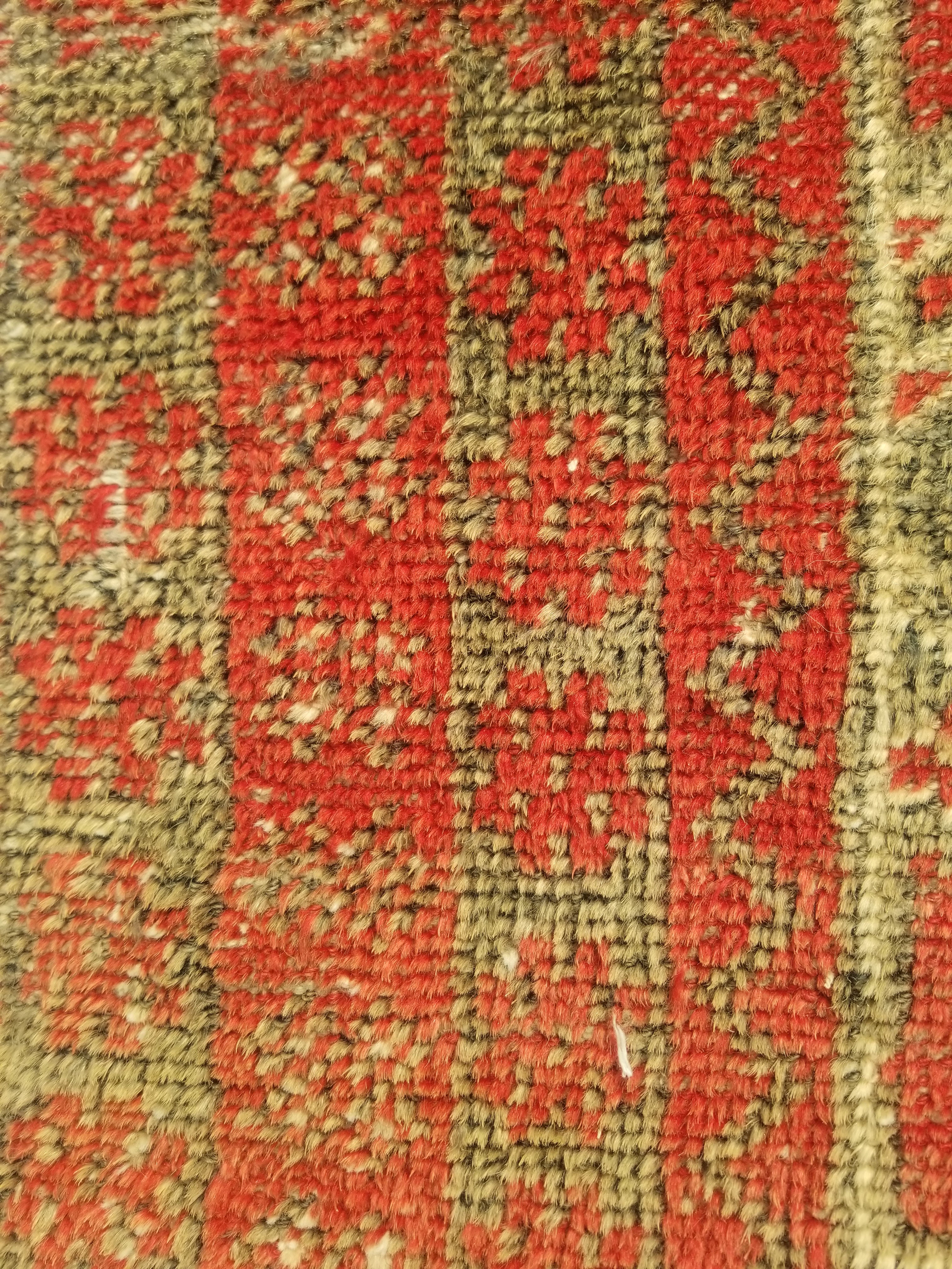 Distressed Antique Tarditional Handmade Afghan Wool Multicolor Rug 129x83cm